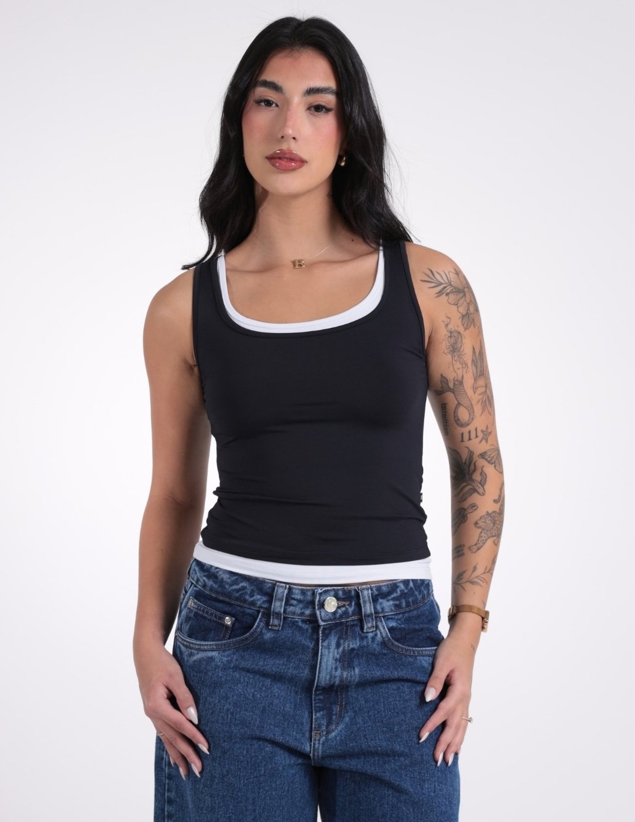 Blusa Regata Feminina Sobreposta Revanche-BL.FEM.00261