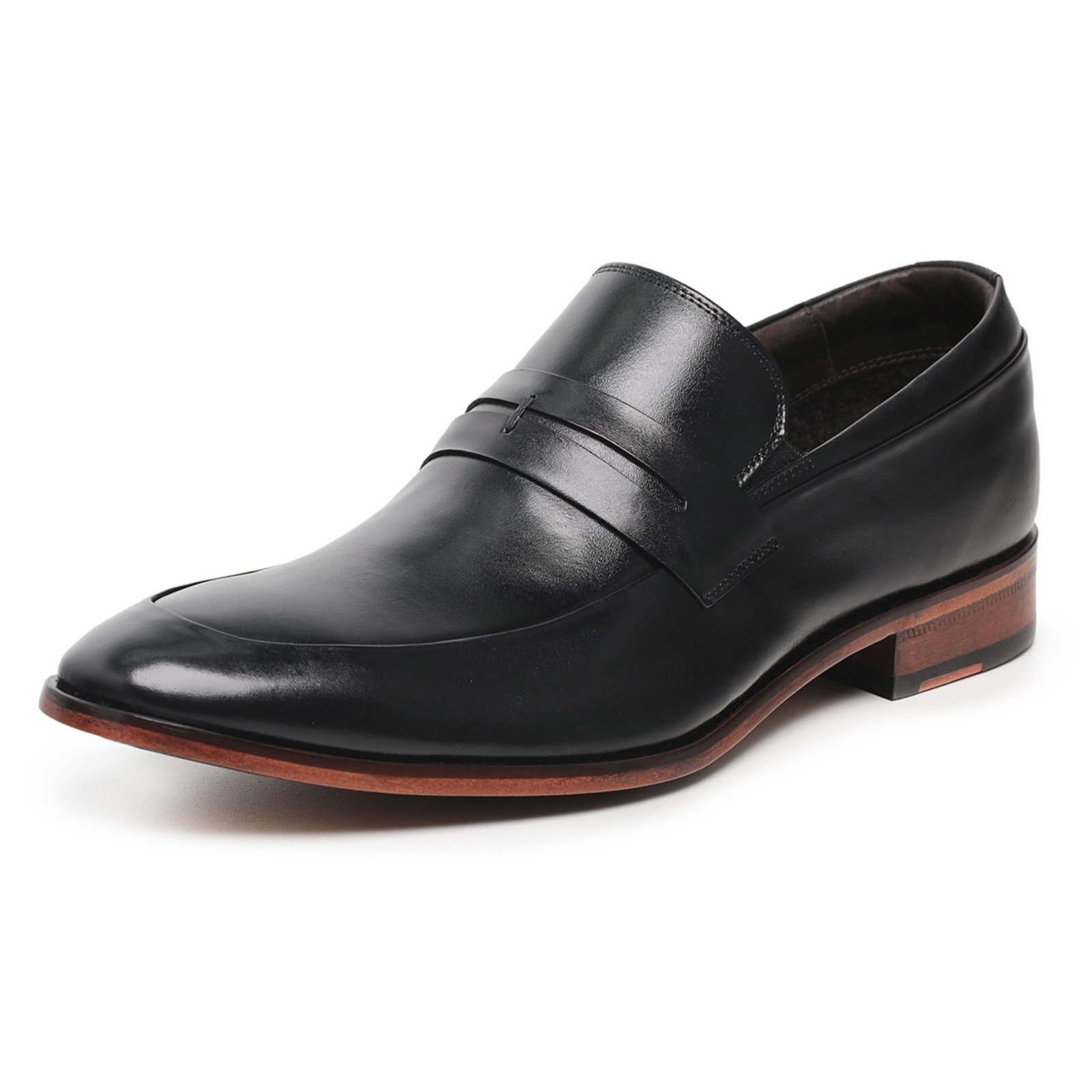 Sapato Classico Social de Couro Loafer Paulo Vieira Cor Preto