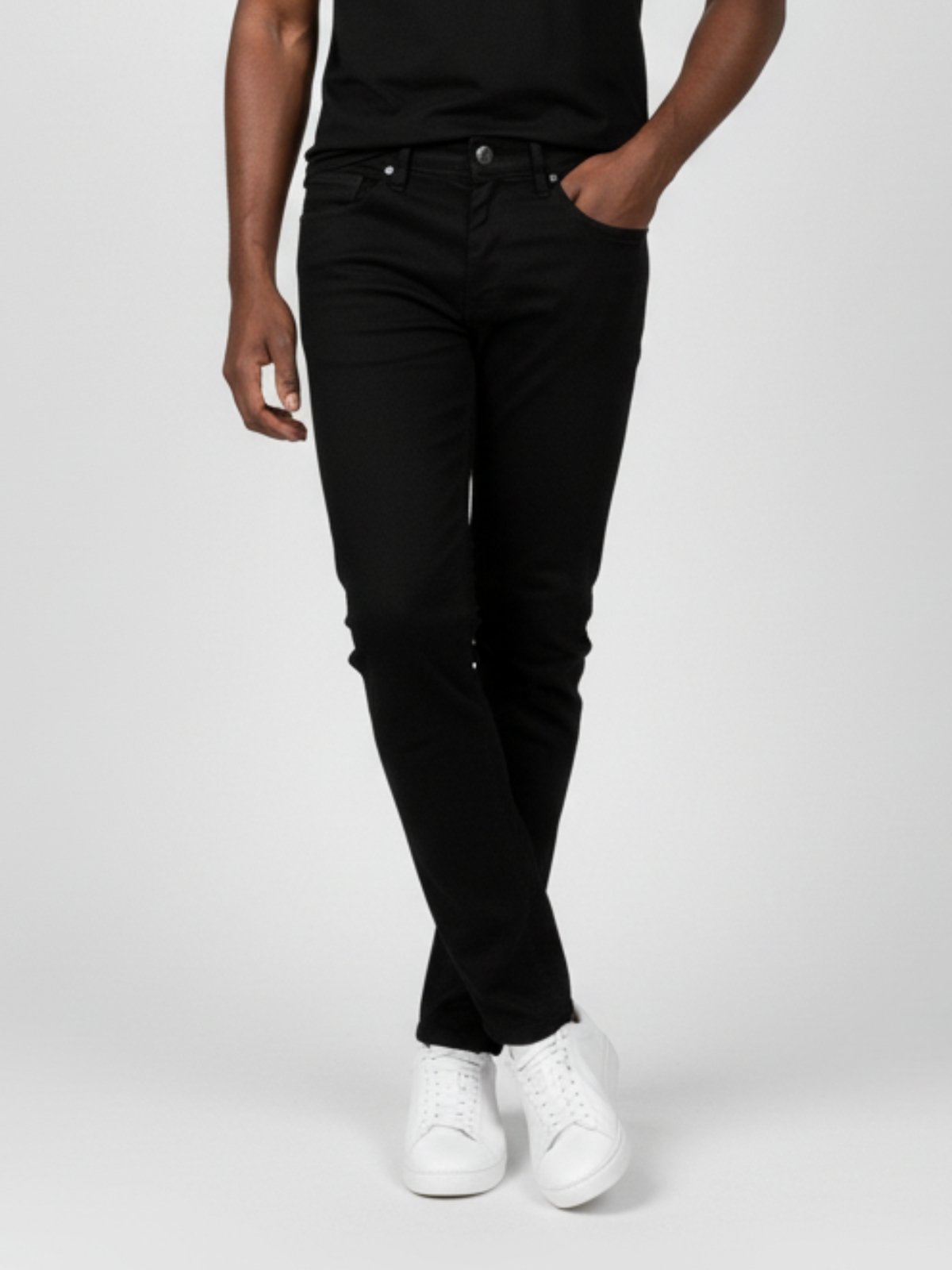 Calça Sarja Masculina Alpha Street Wear Confortável para o Dia a Dia Preta