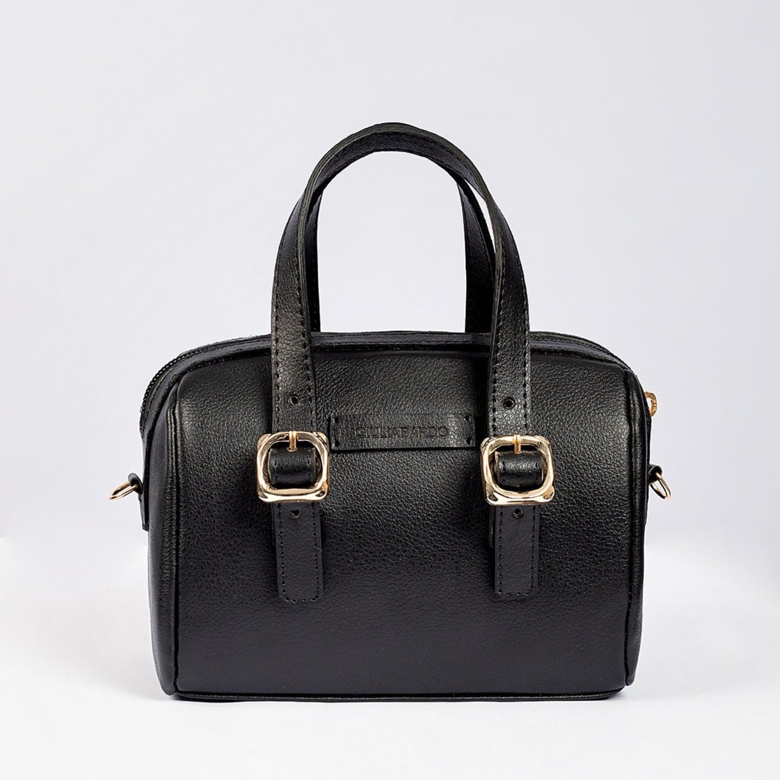 Bolsa Satchel Jade Tiracolo Transversal de Ombro e de Mão Pequena Giulia Bardo Preto