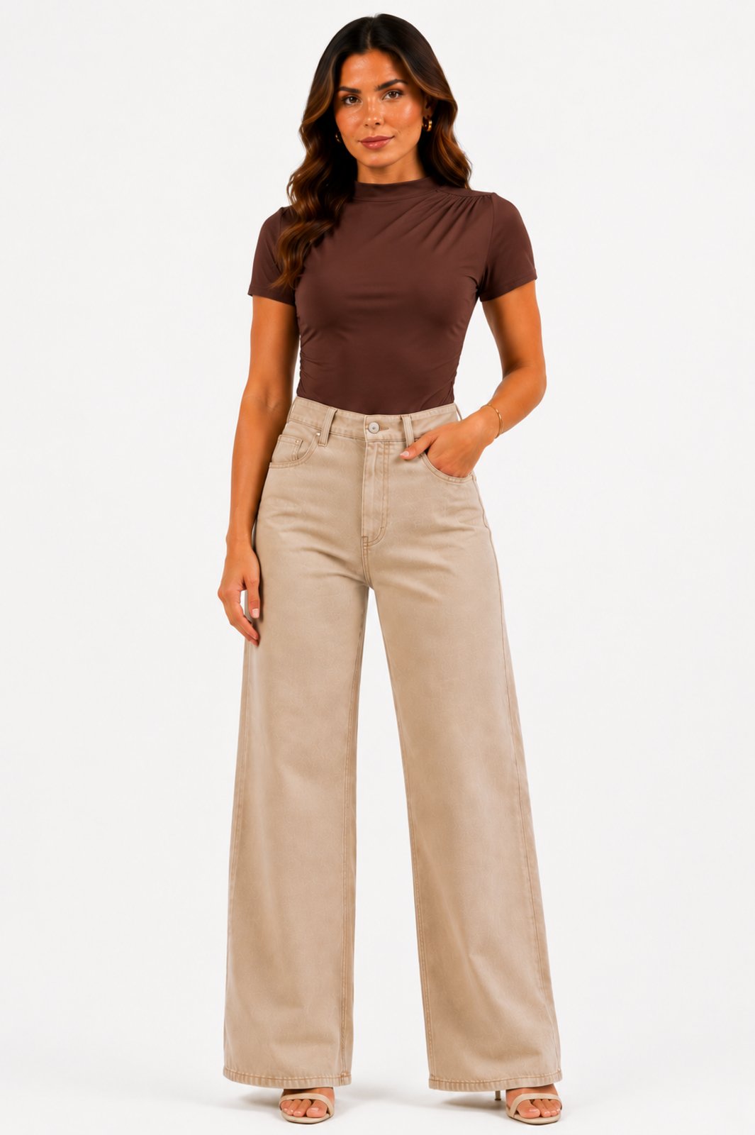 Body D Bell Outlet Fashion Gola Alta Marrom