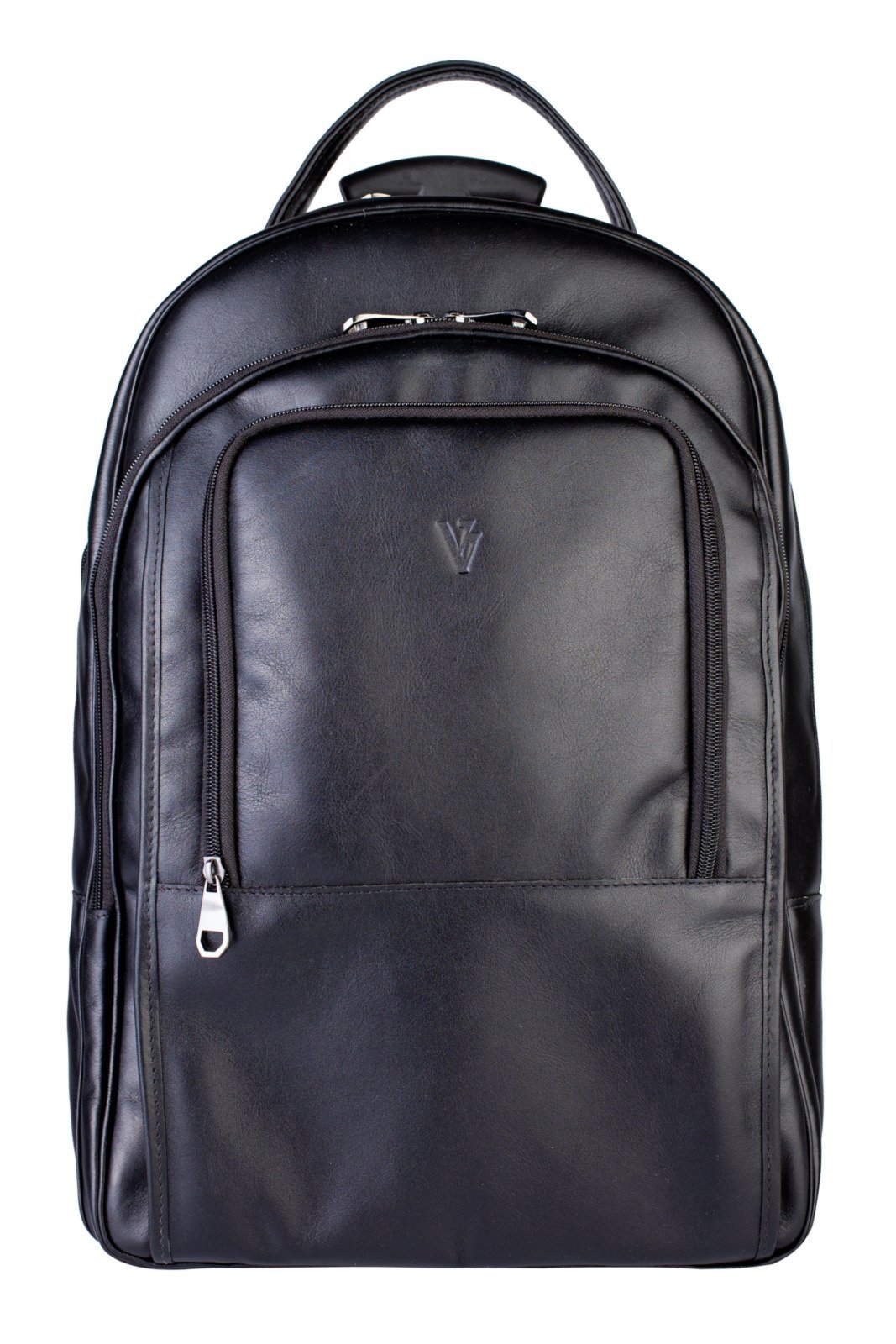 Mochila Vira Vento De Carrinho Em Couro Italiano Heitor – Preto