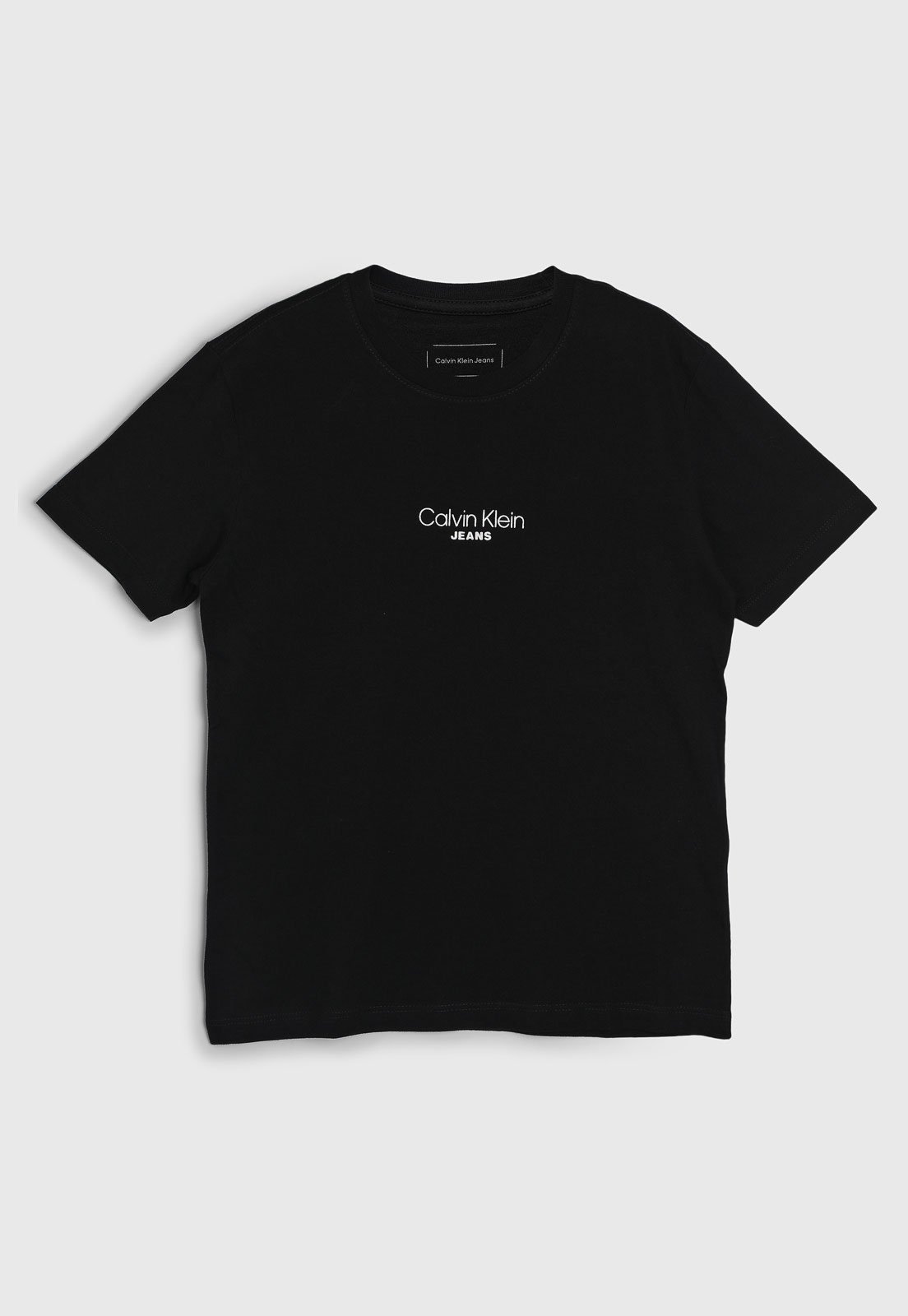 Infantil – Camiseta Calvin Klein Logo Peito Preta
