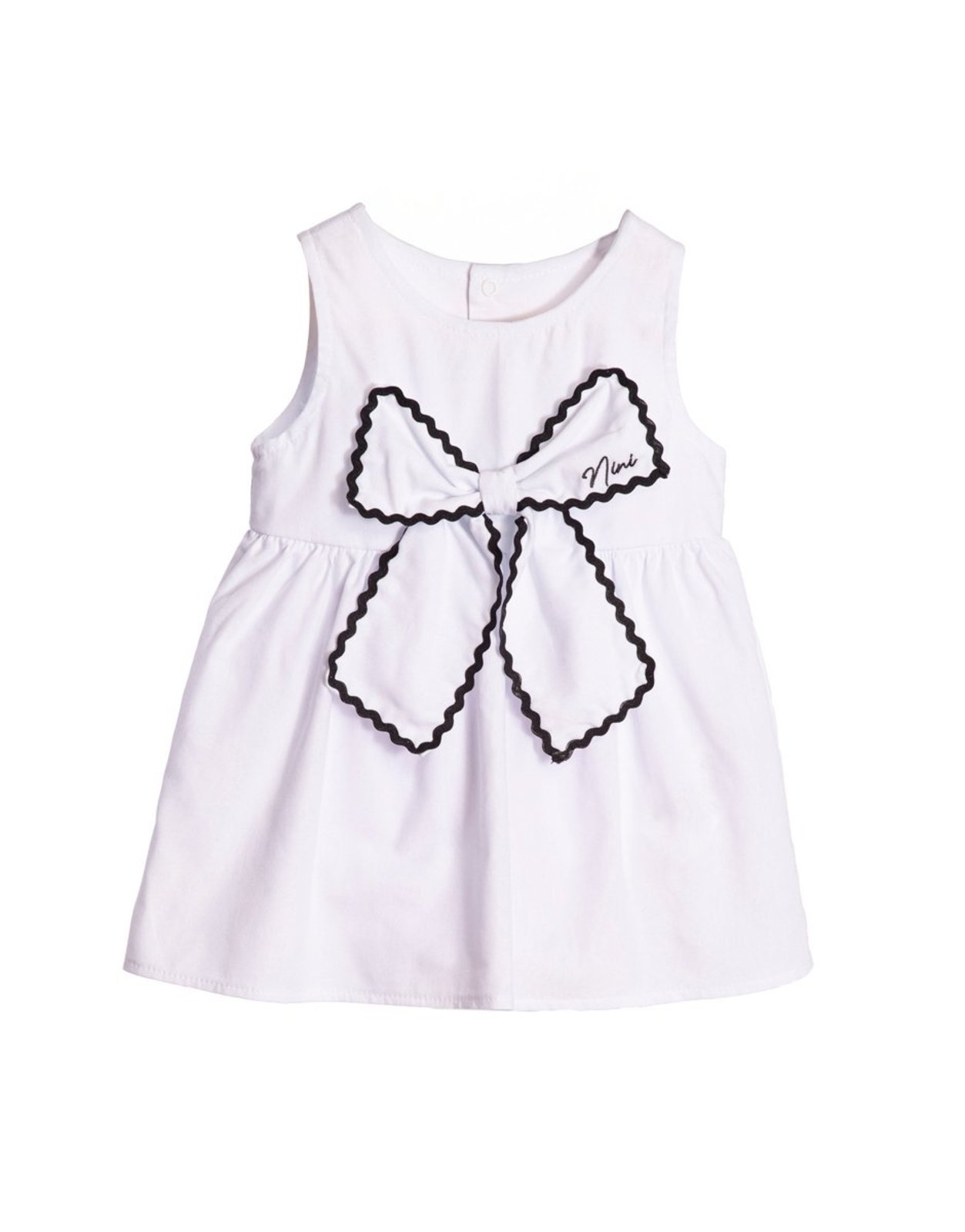 Infantil - Vestido tecido branco com body cotton branco