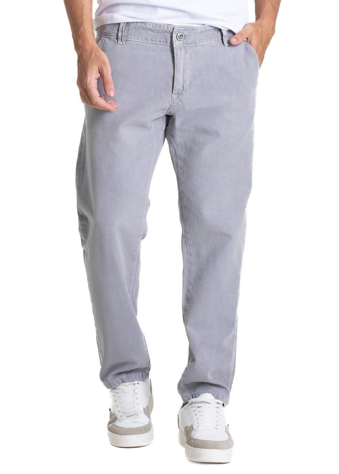 Calça Linho Sawary Slim - 282761 - Cinza - Sawary