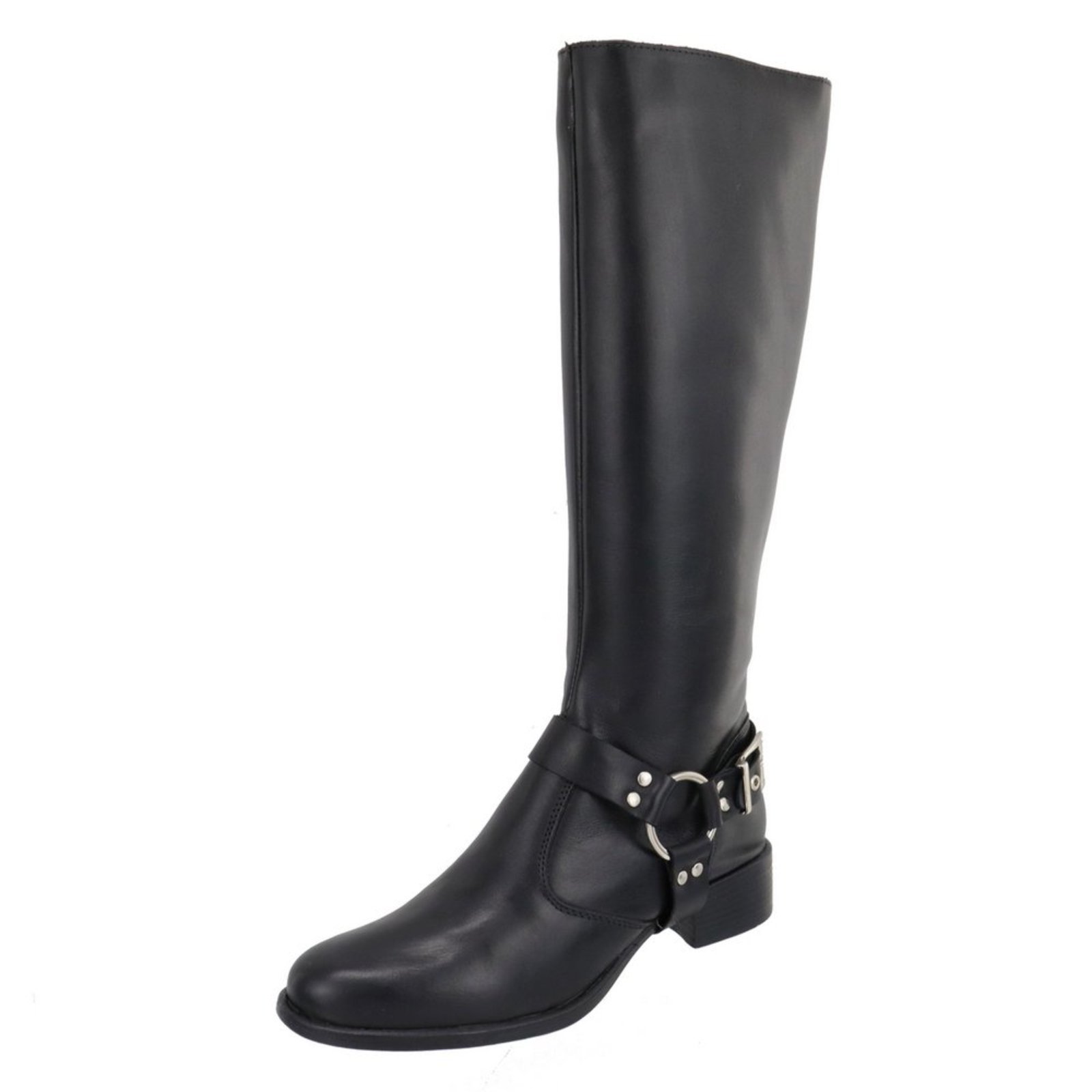 Bota Montaria Couro Cabresto Removível Cano Longo Metal Lancamento Agnes Veronez Preto