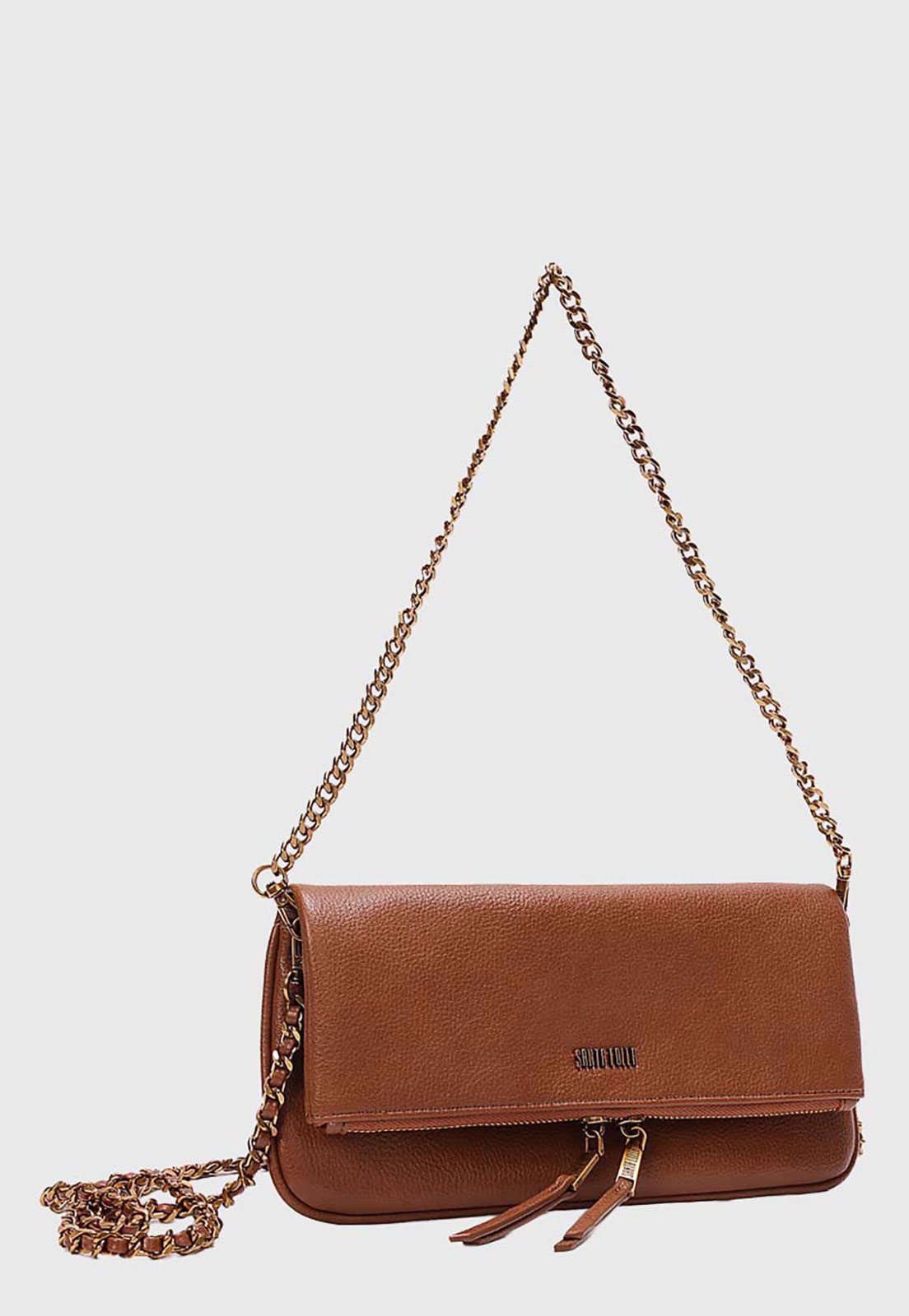 Bolsa Feminina Santa Lolla Corrente Alça Média Marrom