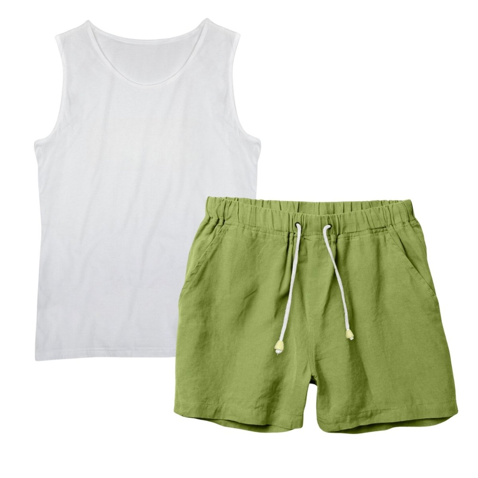 Conjunto Regata Masculina e Short de Linho Casual