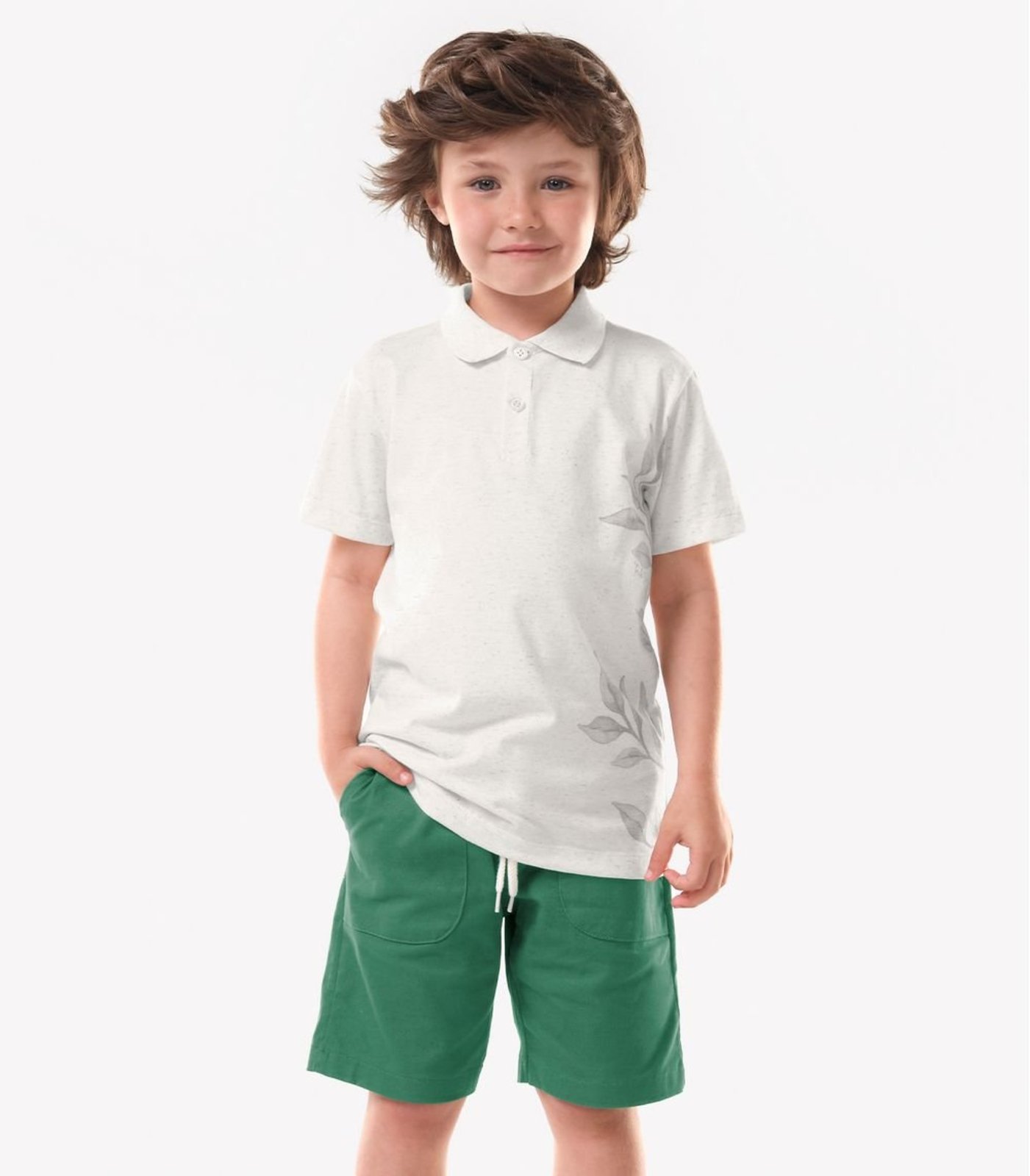 Infantil - Conjunto Polo Com Bermuda Trick Nick Verde