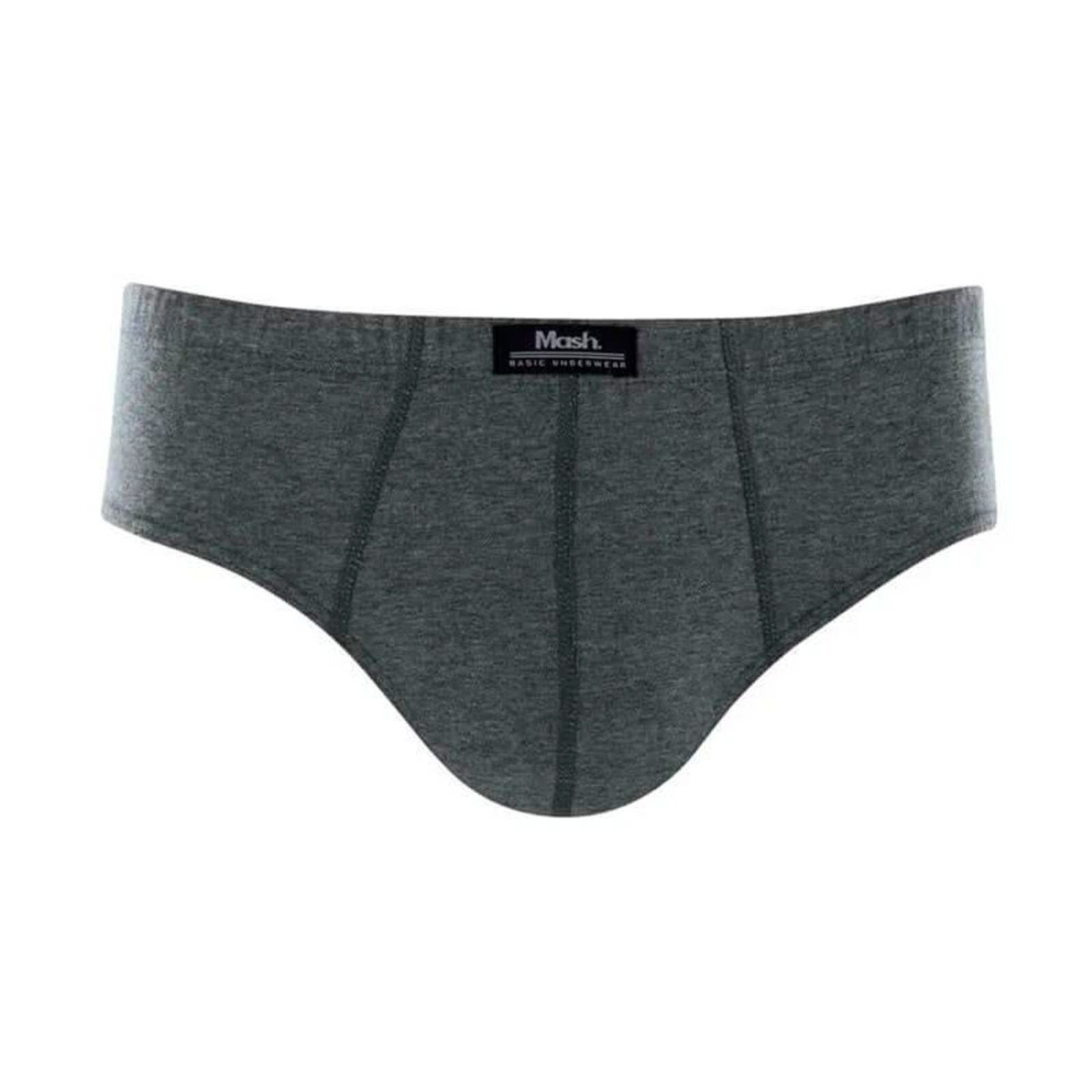 Cueca Plus Size Mash 074.59 Algodão Cinza Mescla Escuro
