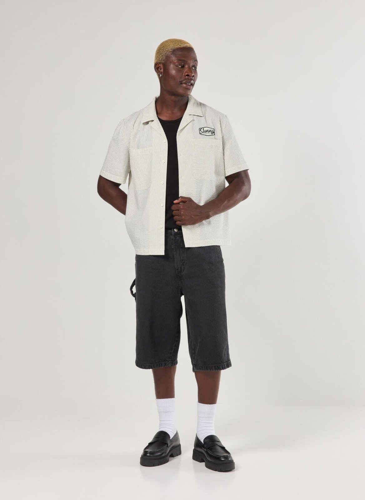 Bermuda Jorts Em Jeans Preto Circular
