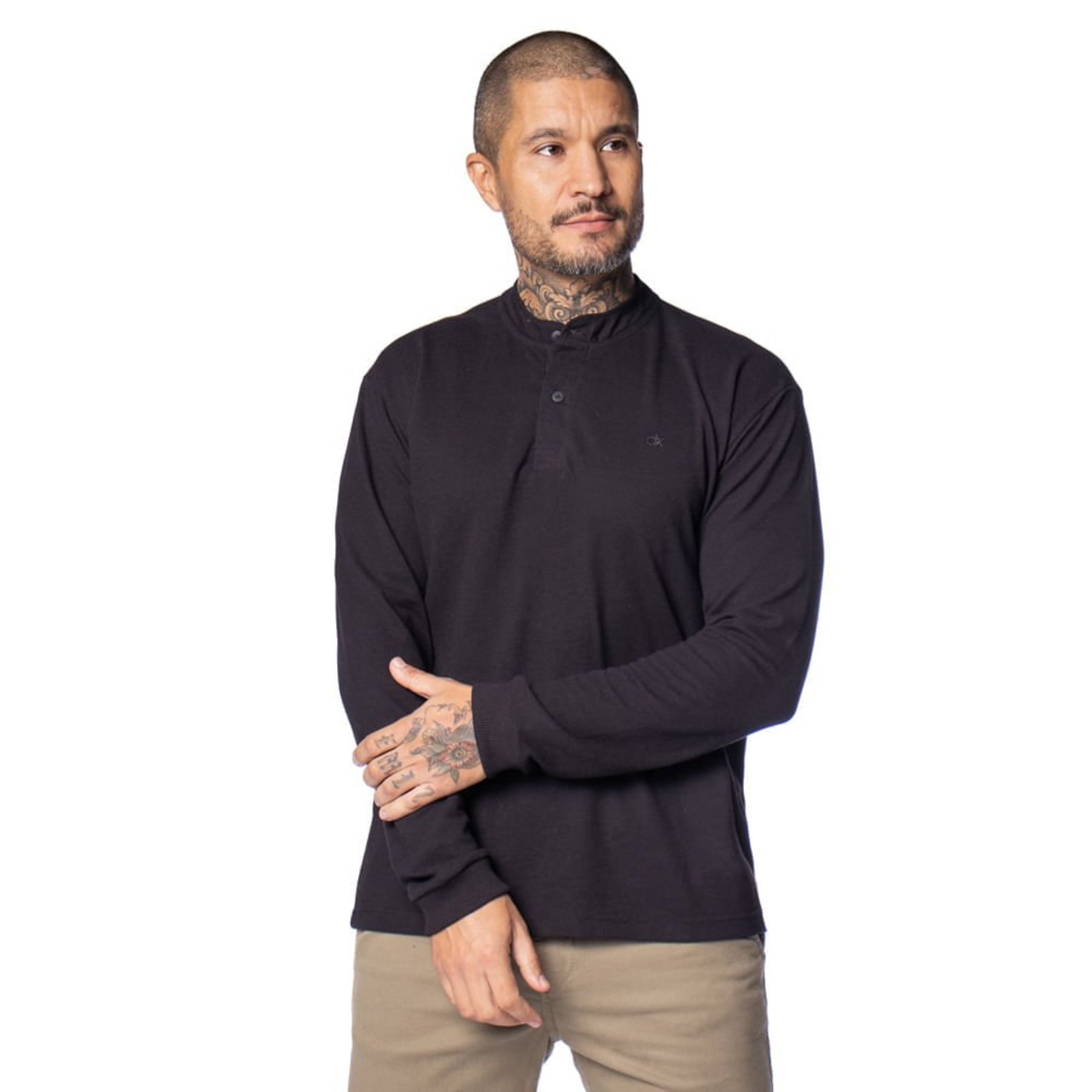 Camiseta Polo Masculina Dixie Gola Portuguesa Preto