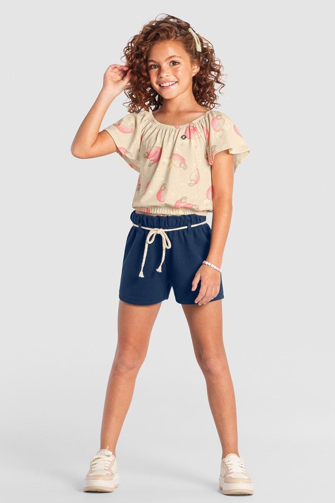 Infantil - Conjunto menina estampado Brandili