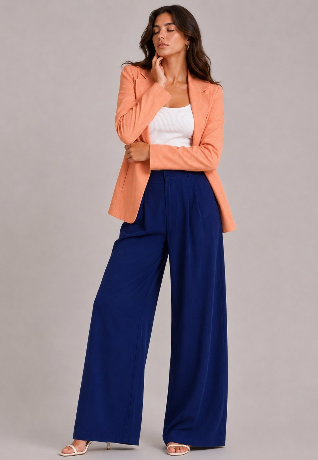 Blazer de Linho Salvatore laranja