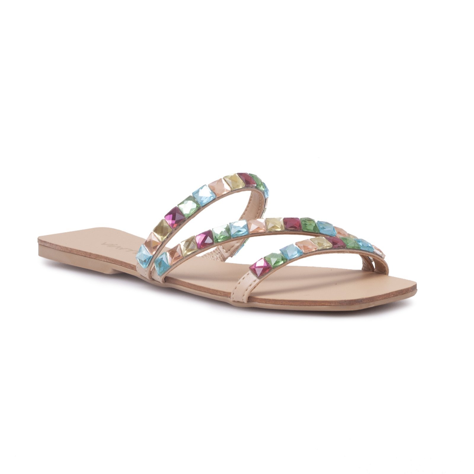 Rasteirinha Feminina Via Miss Pedraria Multicolor