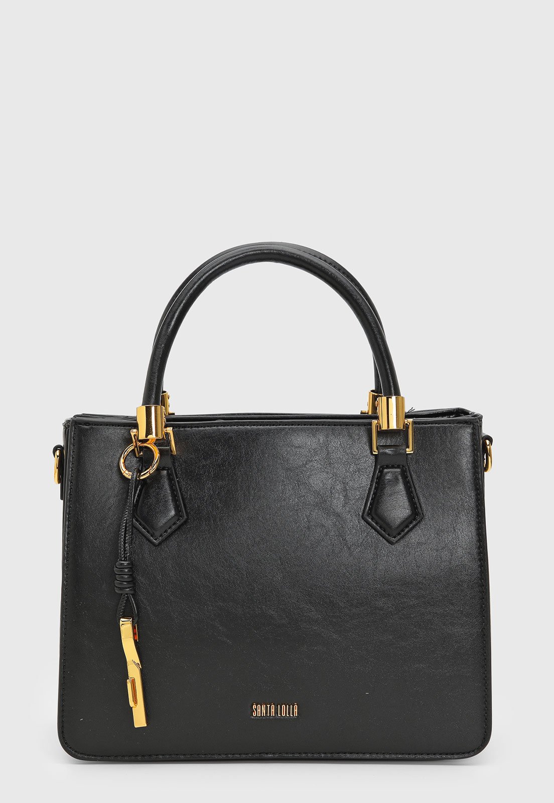 Bolsa Grande Feminina Santa Lolla Estruturada Preta