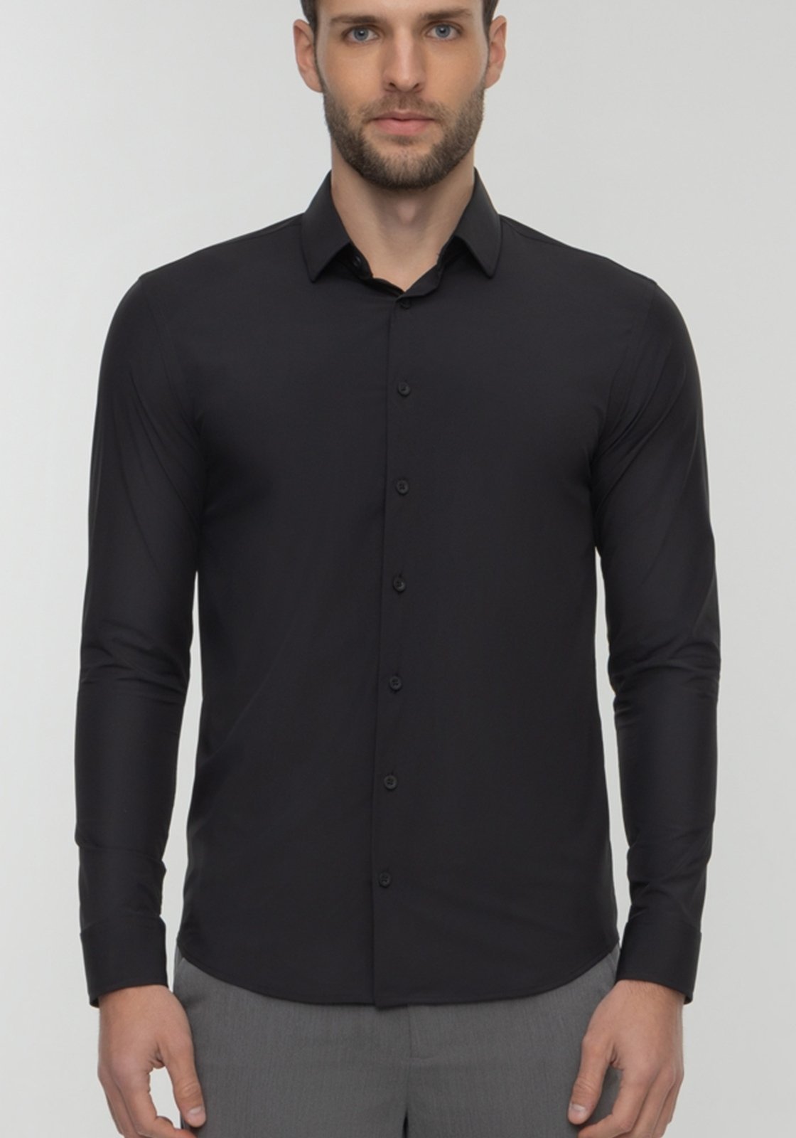 Camisa Slim Fit De Mangas Longas Com Proteção Solar