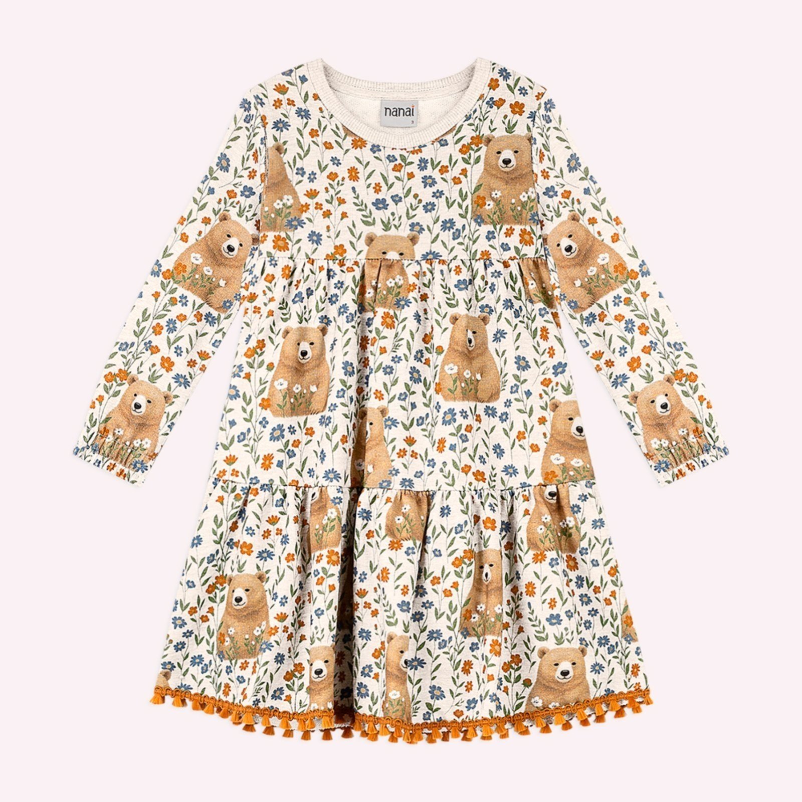Infantil - Vestido Menina Ursos Nanai
