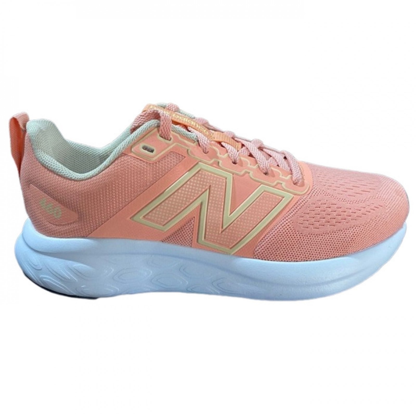 Vista 2 Tênis New Balance 460 V4 Feminino-branco/coral rosa coral New Balance rosa coral