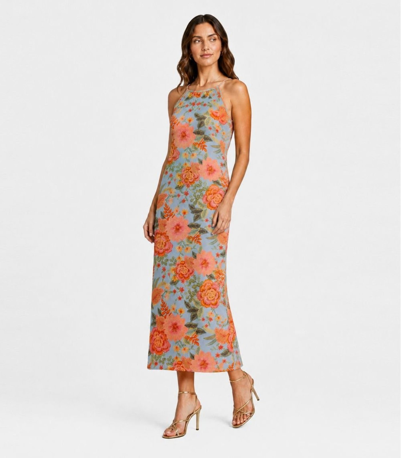 Vestido Feminino Canelado Select Azul