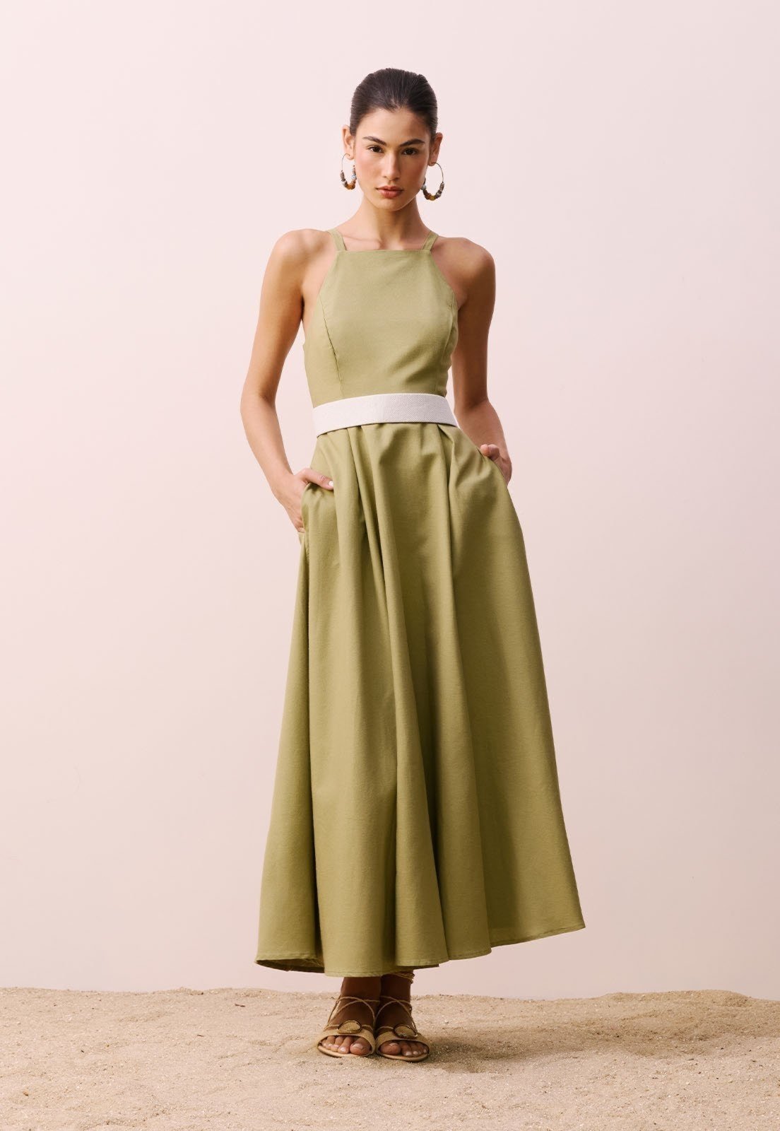 Vestido Midi Bolso