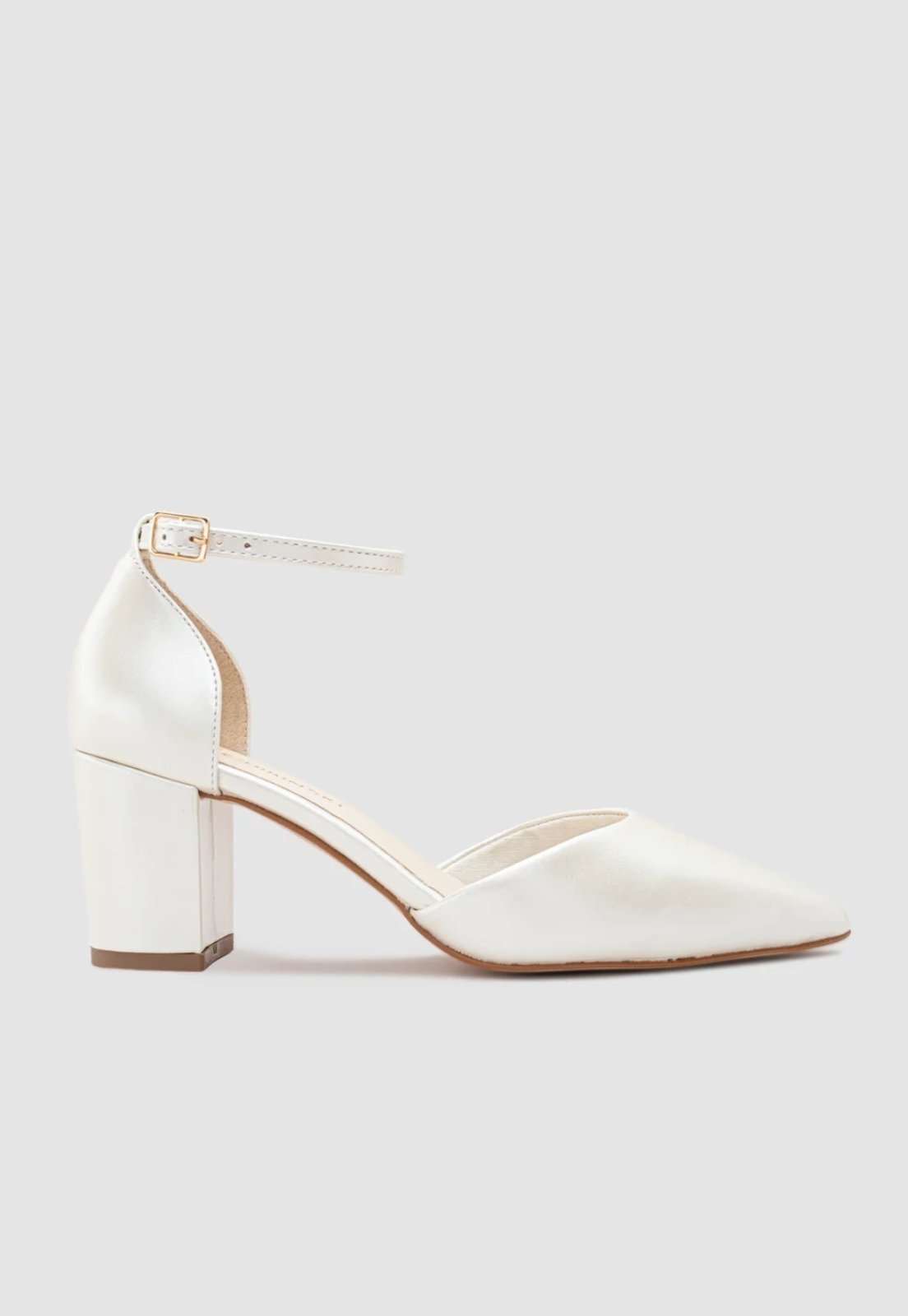 Scarpin Noiva CBK Couro Perolado Off White