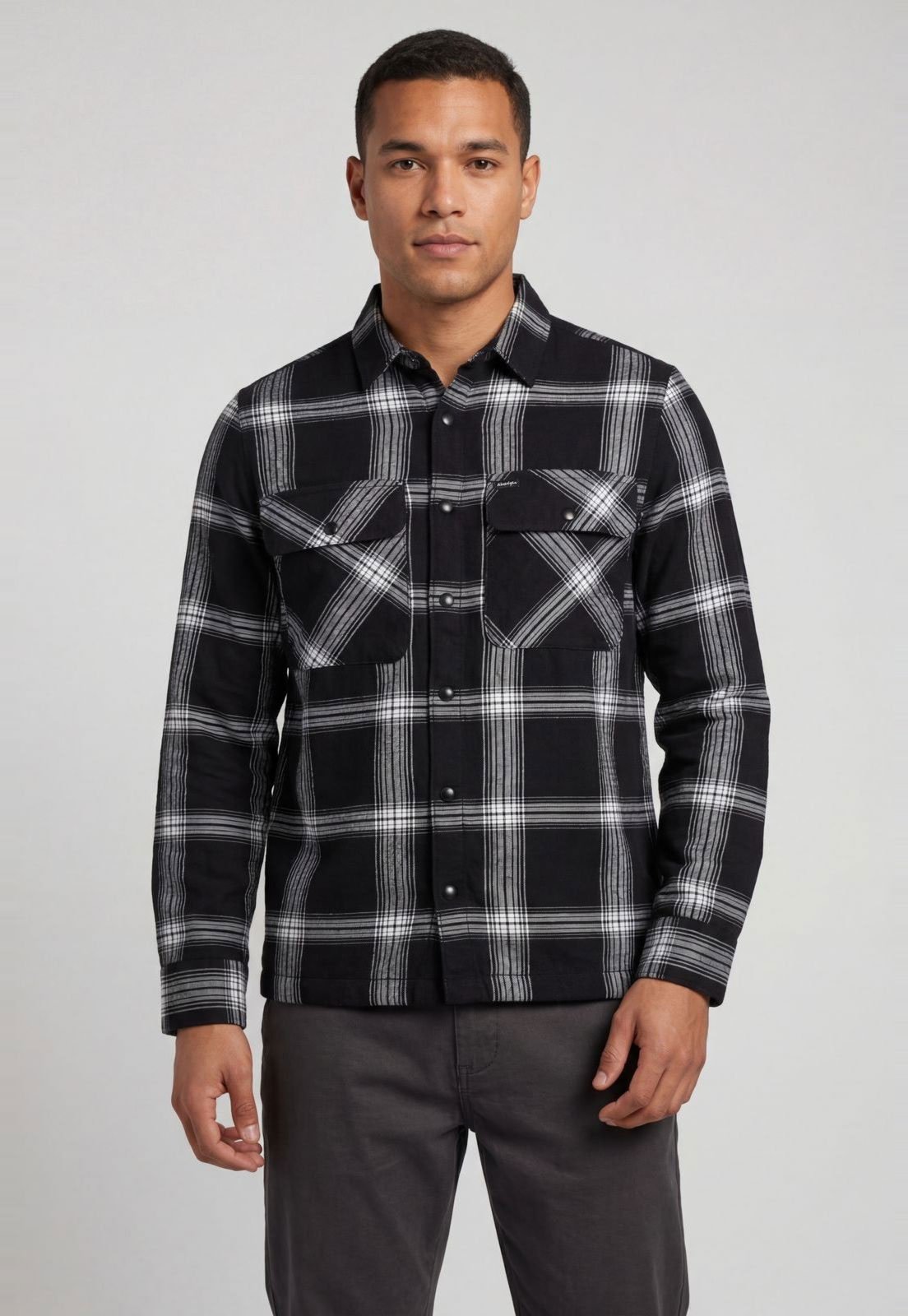 Camisa Masculina Volcom Xadrez Preta
