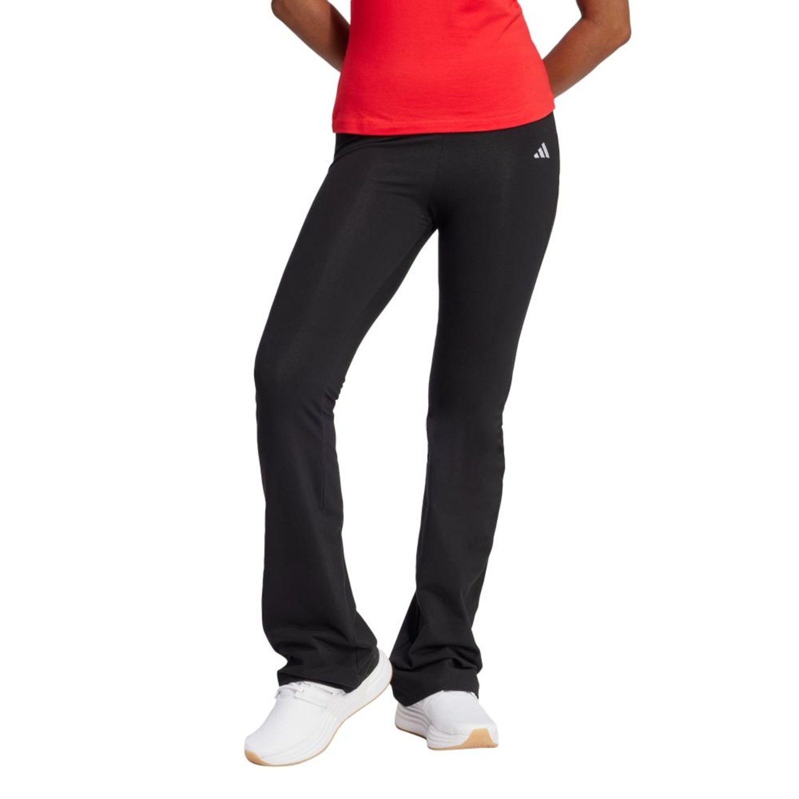 Calça legging Flare Essentials com Logo Pequeno adidas Sportswear Preto