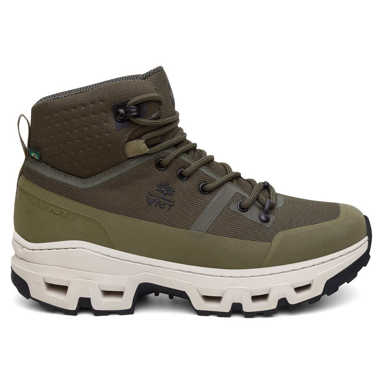 Bota Coturno Adventure Nylon TPU Respirável Tecnologia Flutue Gorpcore Trilha Verde