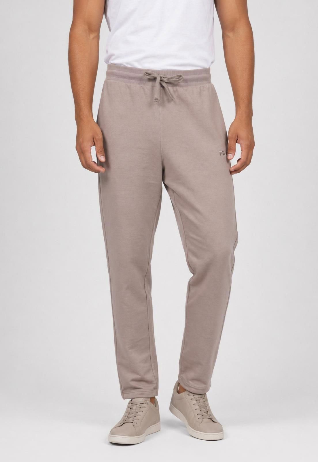 Calça Masculina Fila Cintura Média Bege