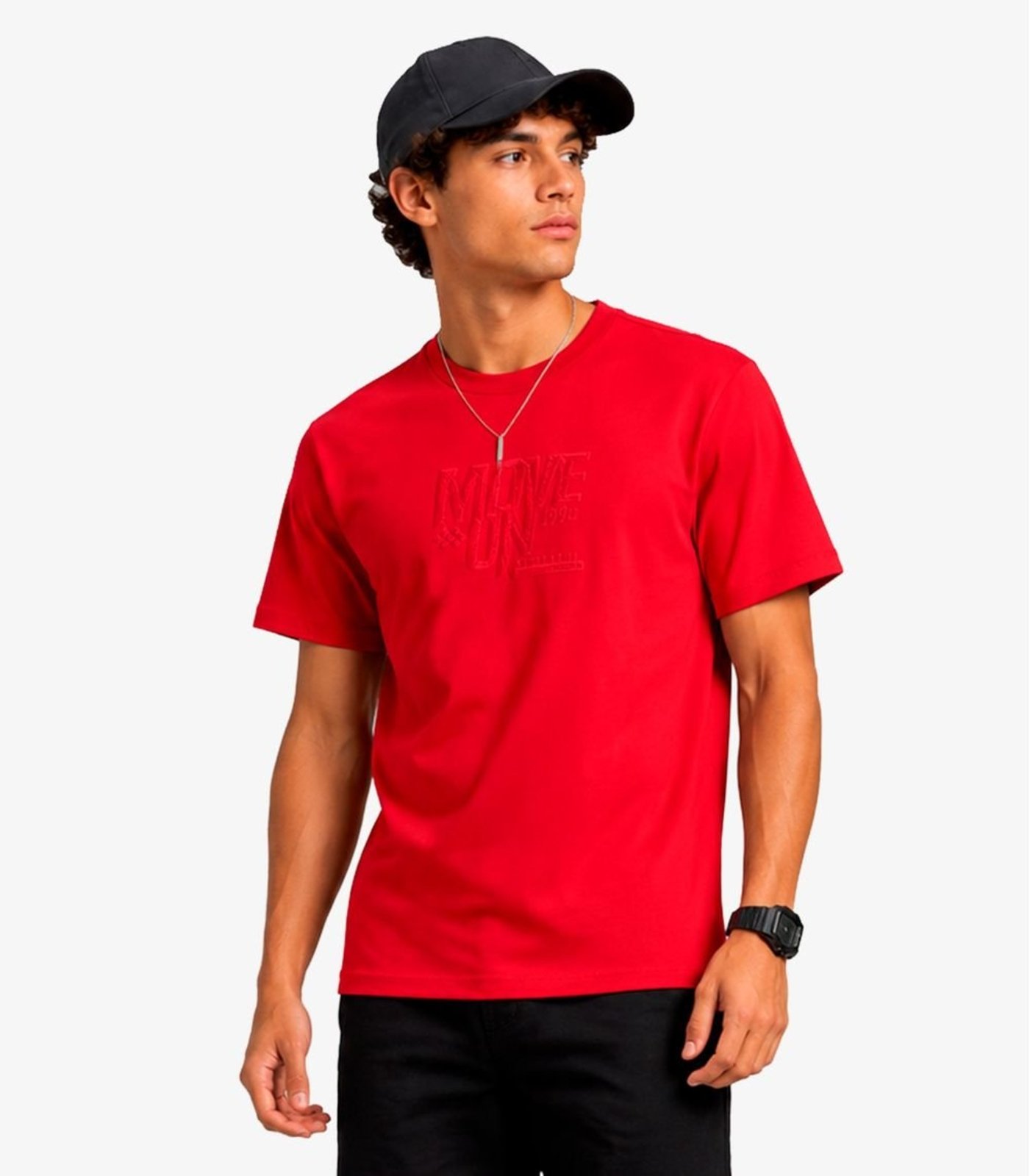 Infantil - Camiseta Masculina Estampa Com Relevo Minty Vermelho