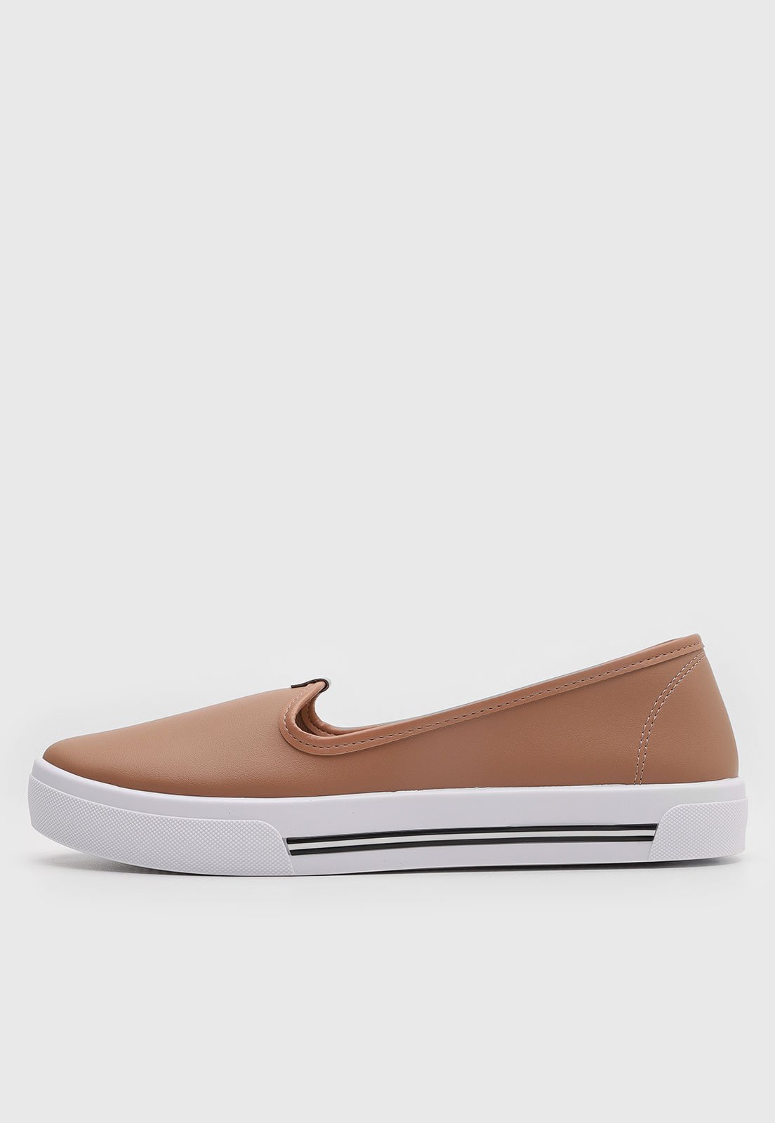 Tênis Feminino Moleca Slip On Nude