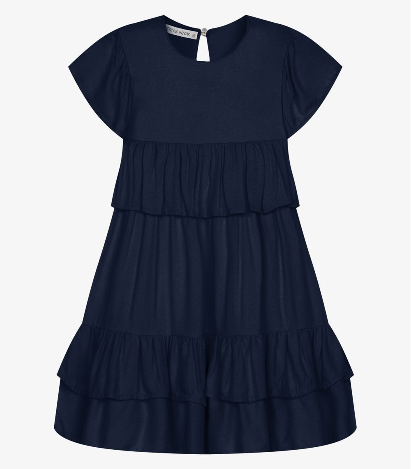 Infantil - Vestido Feminino Viscose Trick Nick Azul