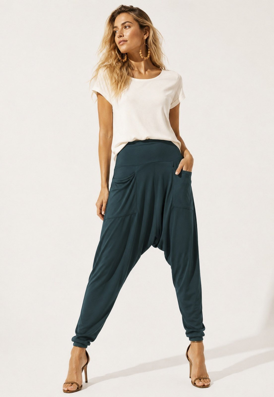 Calça Saruel Malha Amazonia Vital com Bolso na Frente Verde