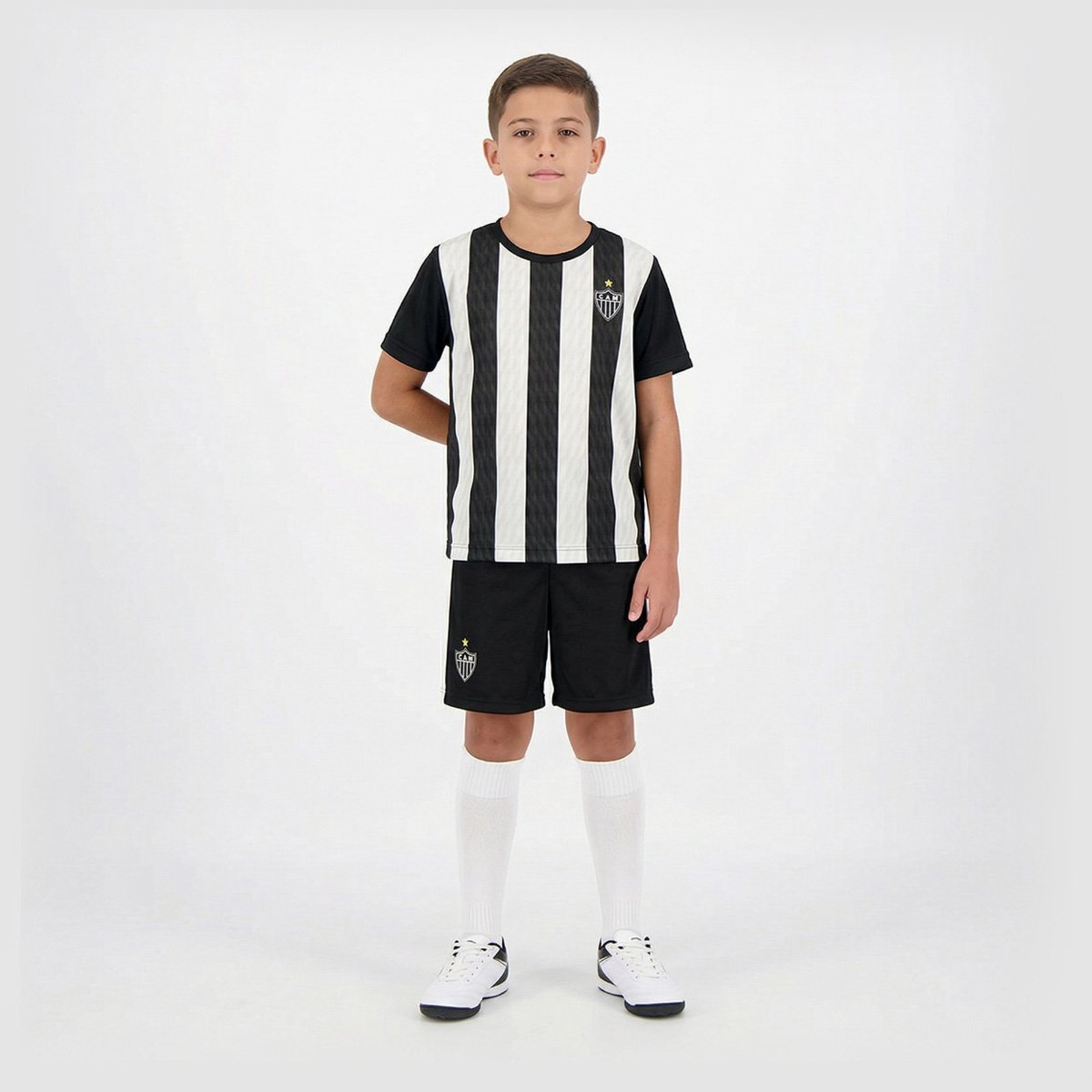 Kit Atlético Mineiro Mini Craque Preto e Branco