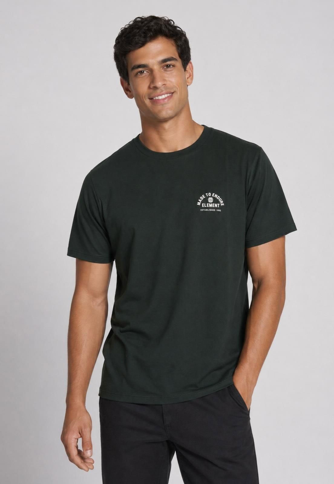 Camiseta Masculina Element Estampa Verde Escuro