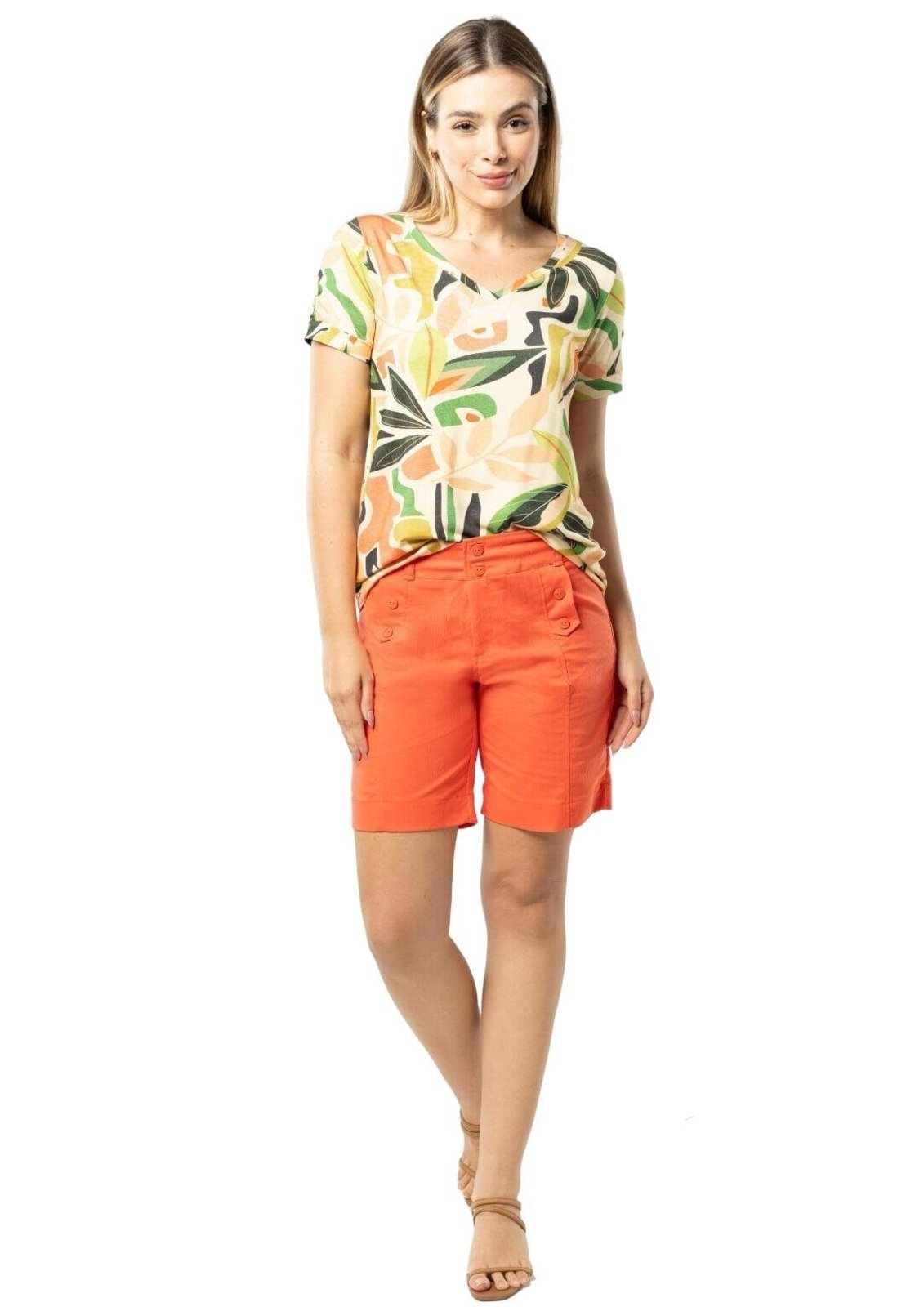 Shorts Básico de Sarja | Pau a Pique Coral