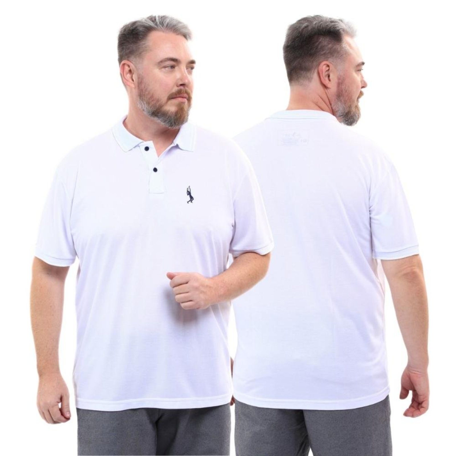 Kit 2 Camisa Polo Plus Size Tradicional Elegante Moderna