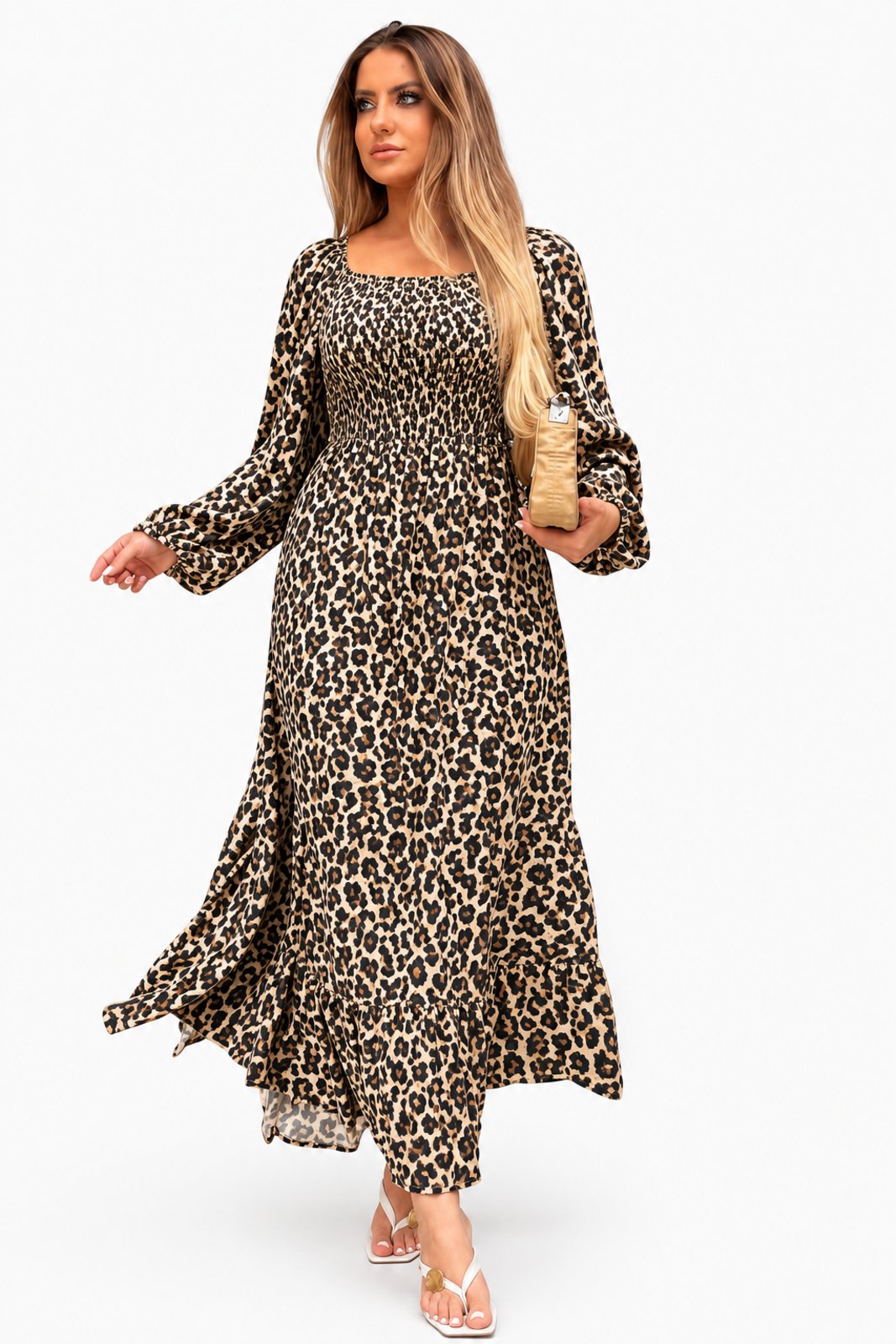 Vestido Midi D Bell Outlet Fashion Animal Print