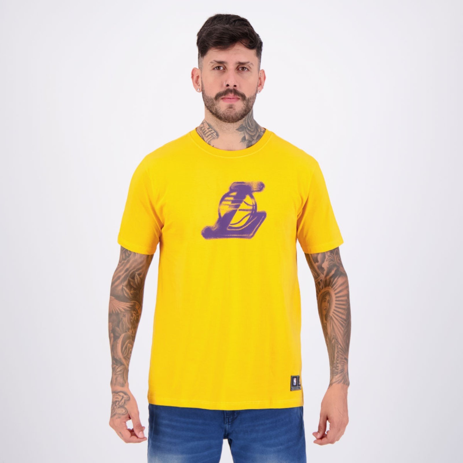 Camiseta NBA Los Angeles Lakers Spray Amarela