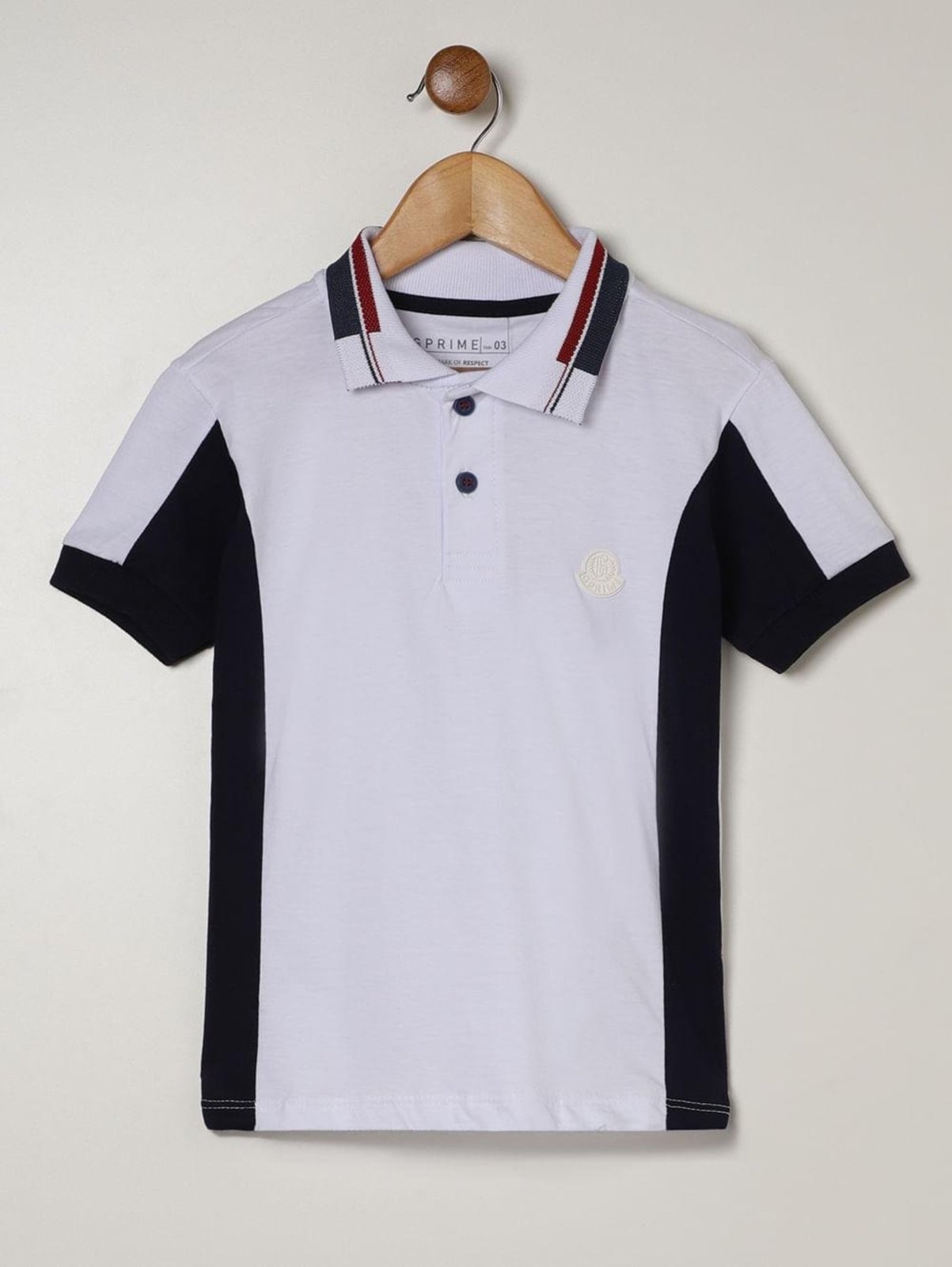 Infantil - Polo Malha Manga Curta Para Menino - BRANCO