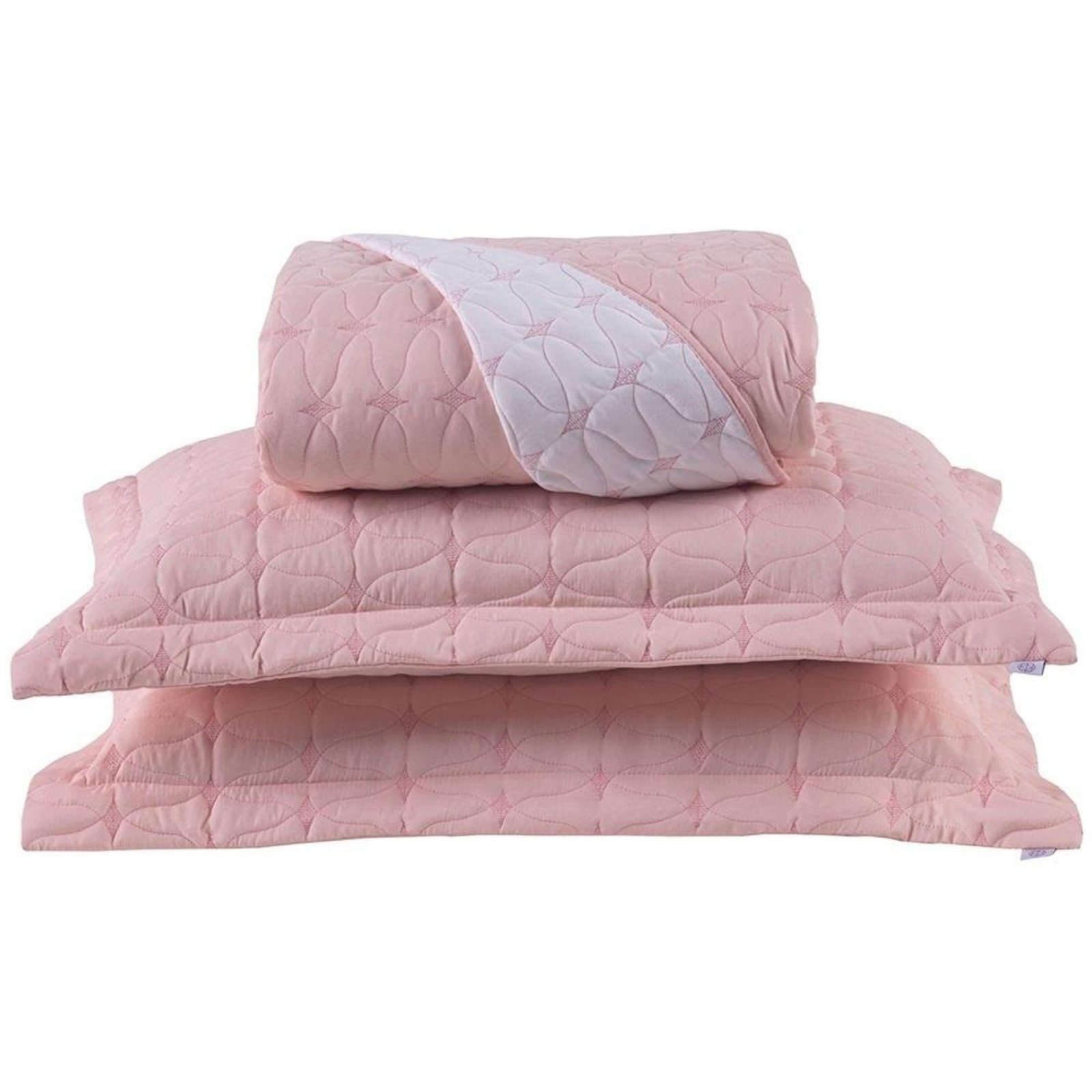 Cobre Leito King Cristal HiPercal 200 Fios 3 Peças - Rose - 100% Poliéster