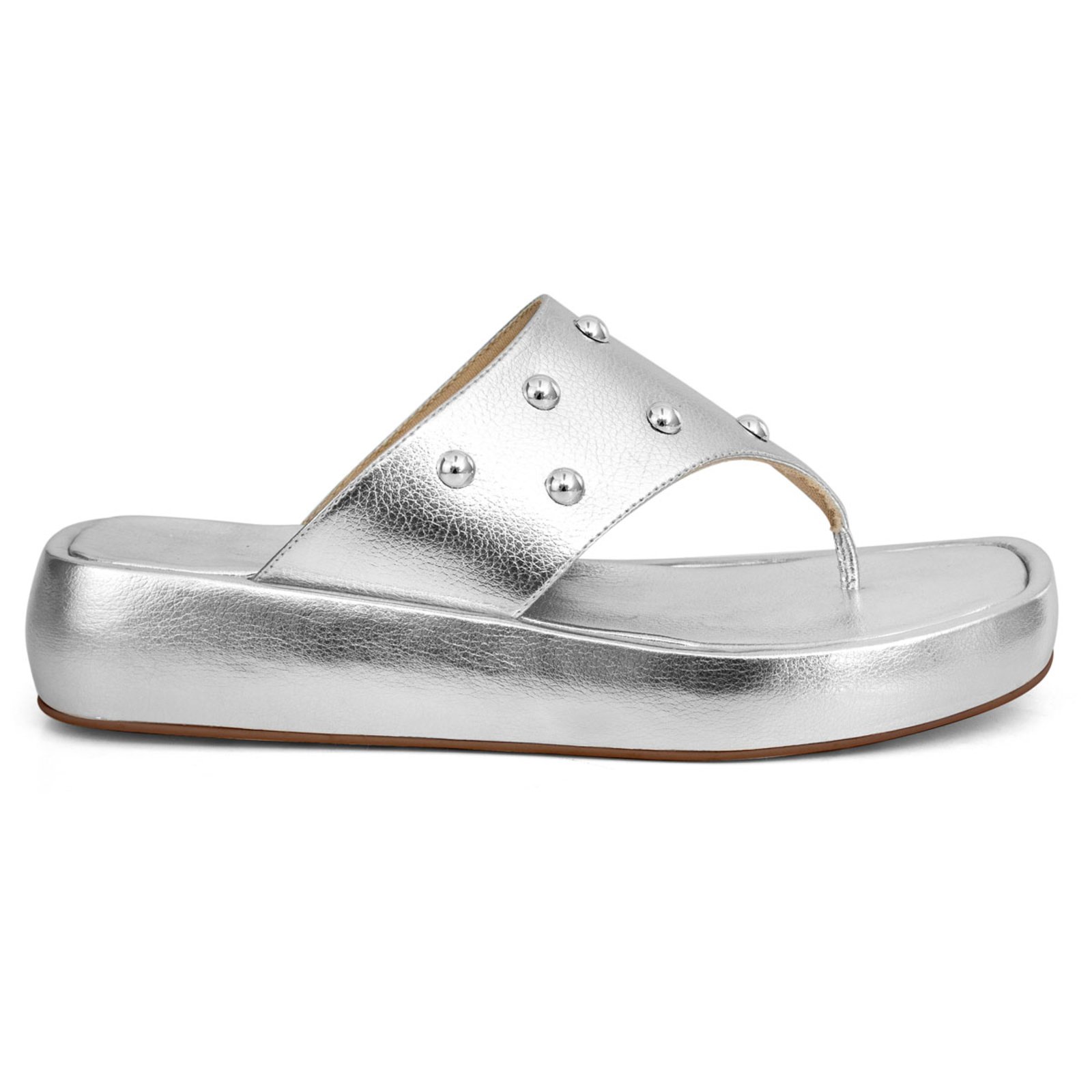 Tamanco Feminino Plataforma Anabela Confortável Moda Leve Macio Resistente Sandália Prata