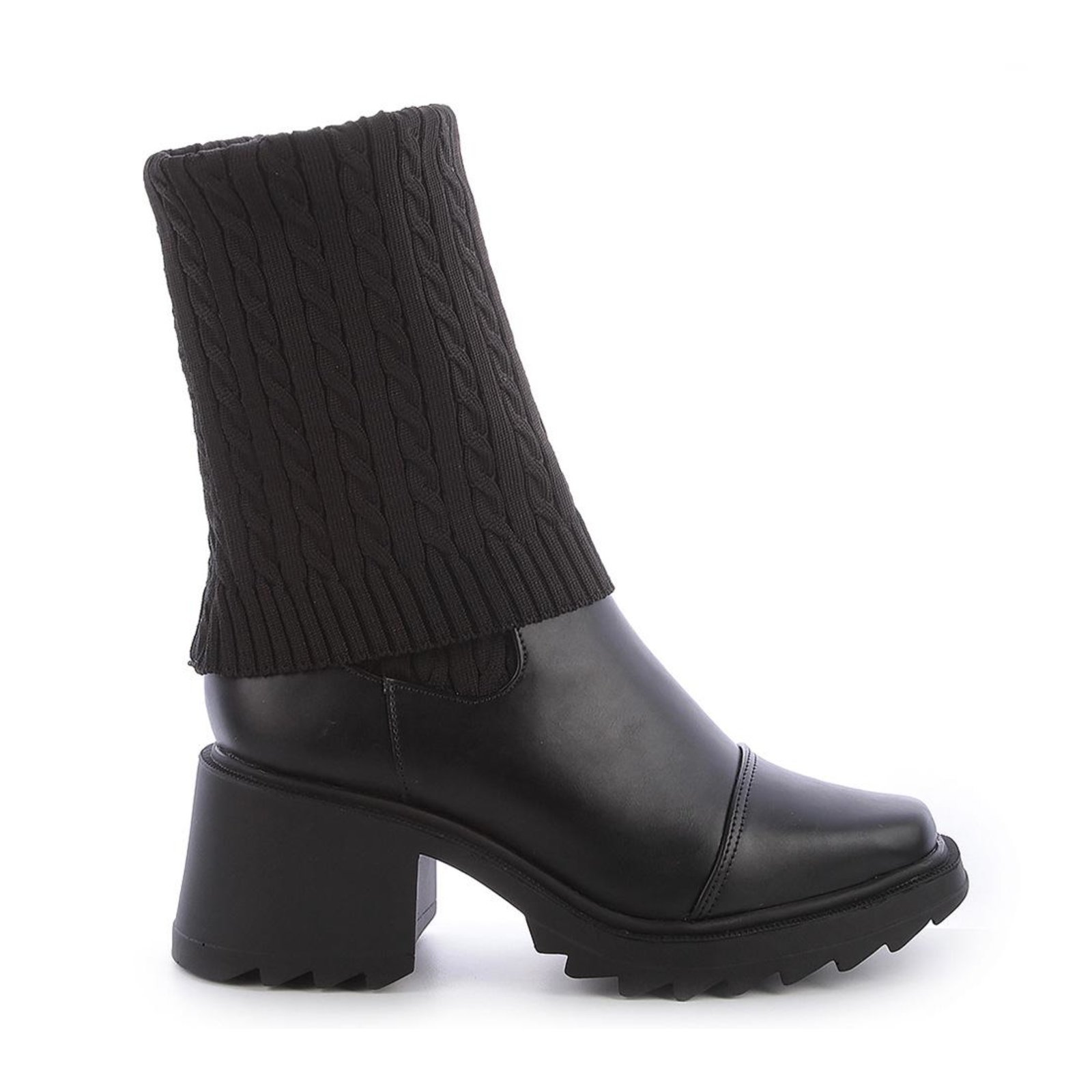 Bota Meia Betina Preto Preto