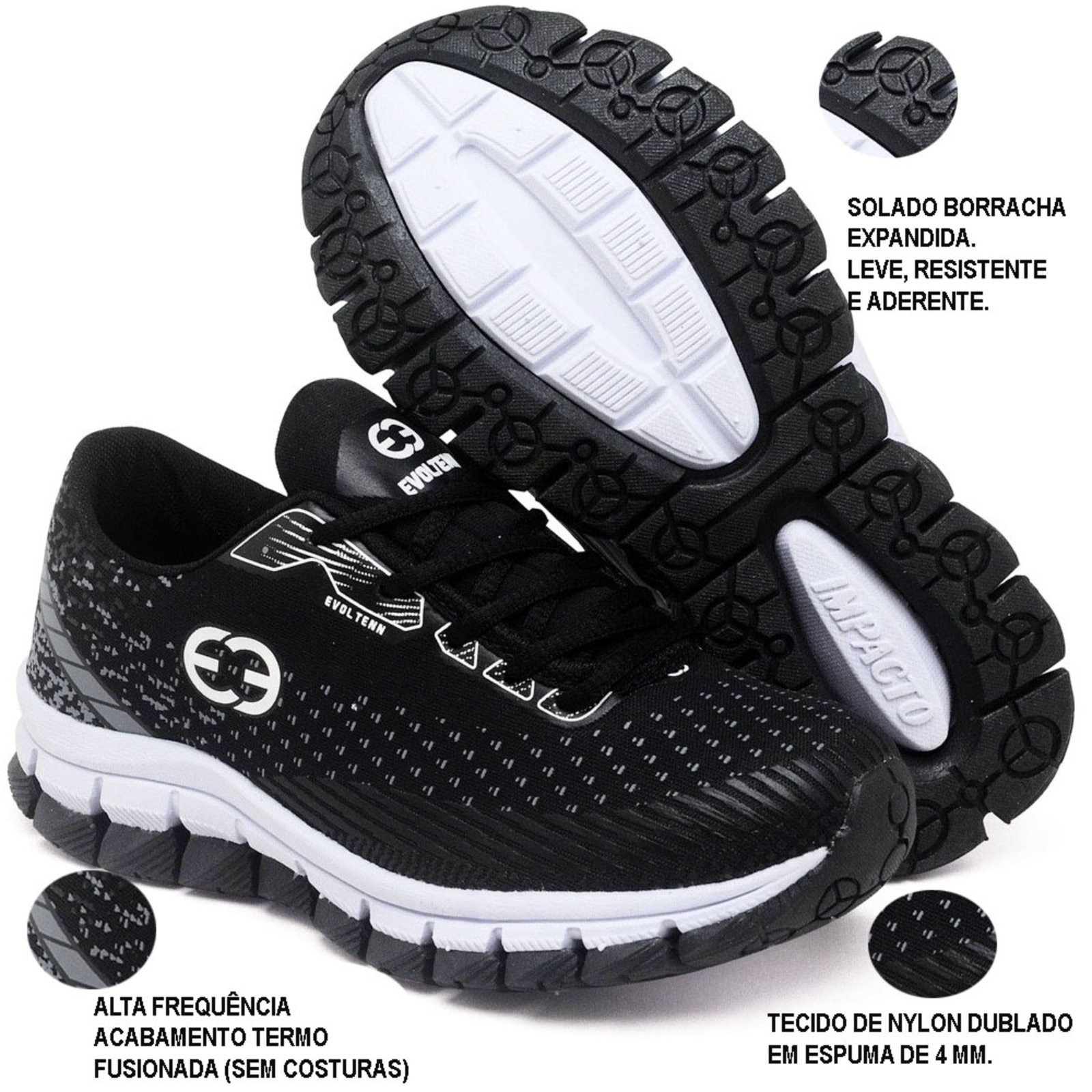Infantil – Tênis Masculino Evoltenn Impacto Preto