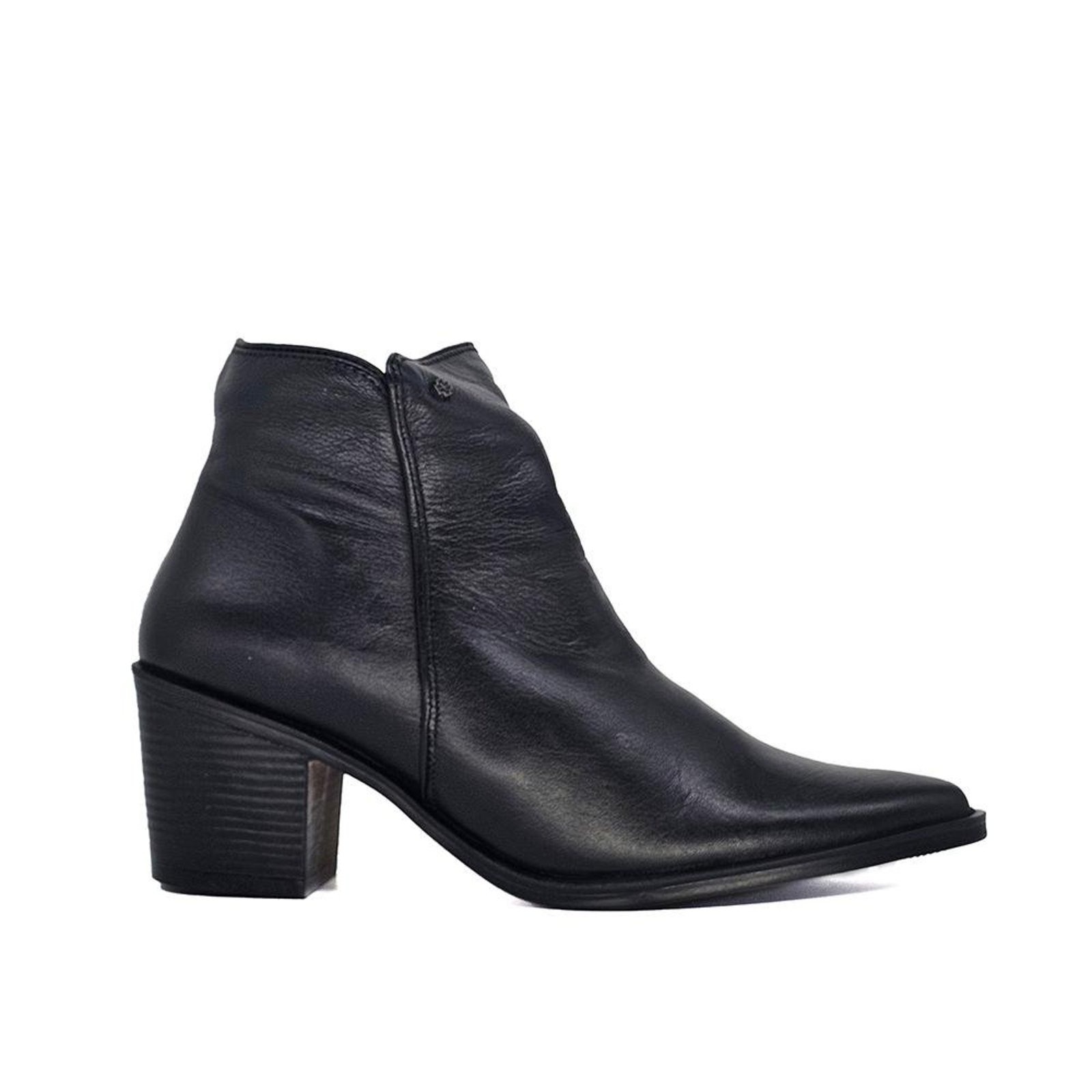 Bota Feminina LOR011 Couro Preto Incolor