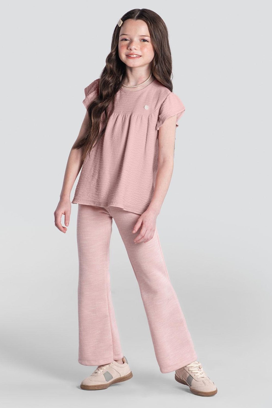Infantil - Blusa menina com babado Mundi