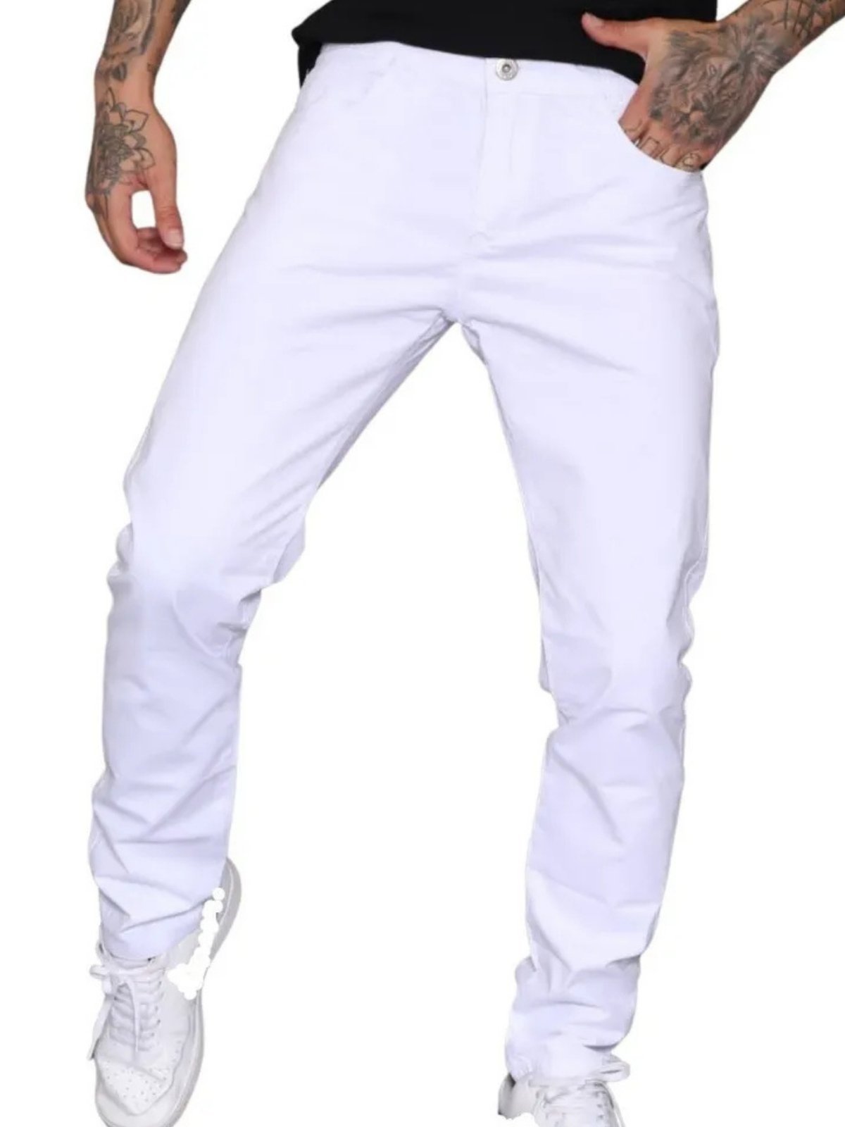 Calça Masculina Jeans Light Reta Tradicional Branca