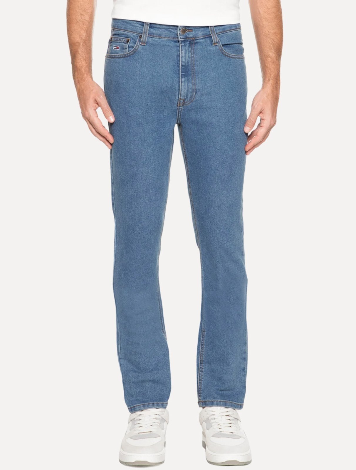 Vista 2 Calça Tommy Jeans Masculina Skinny Simon Flag azul Tommy Jeans azul
