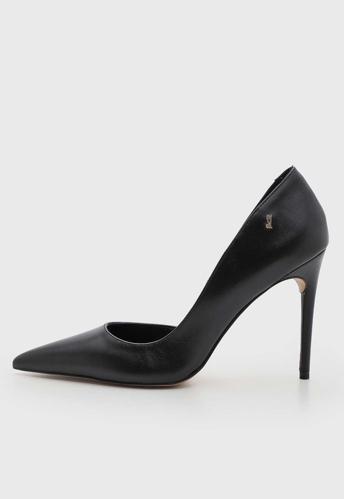 Scarpin Feminino Santa Lolla Couro Salto Alto Preto